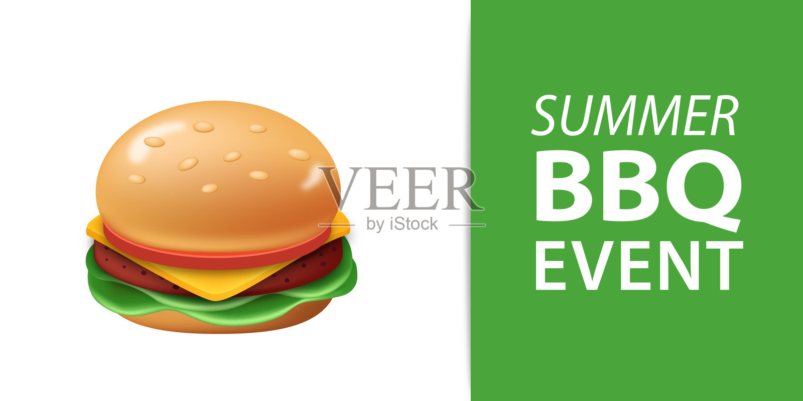 夏季烧烤销售模板插画图片素材