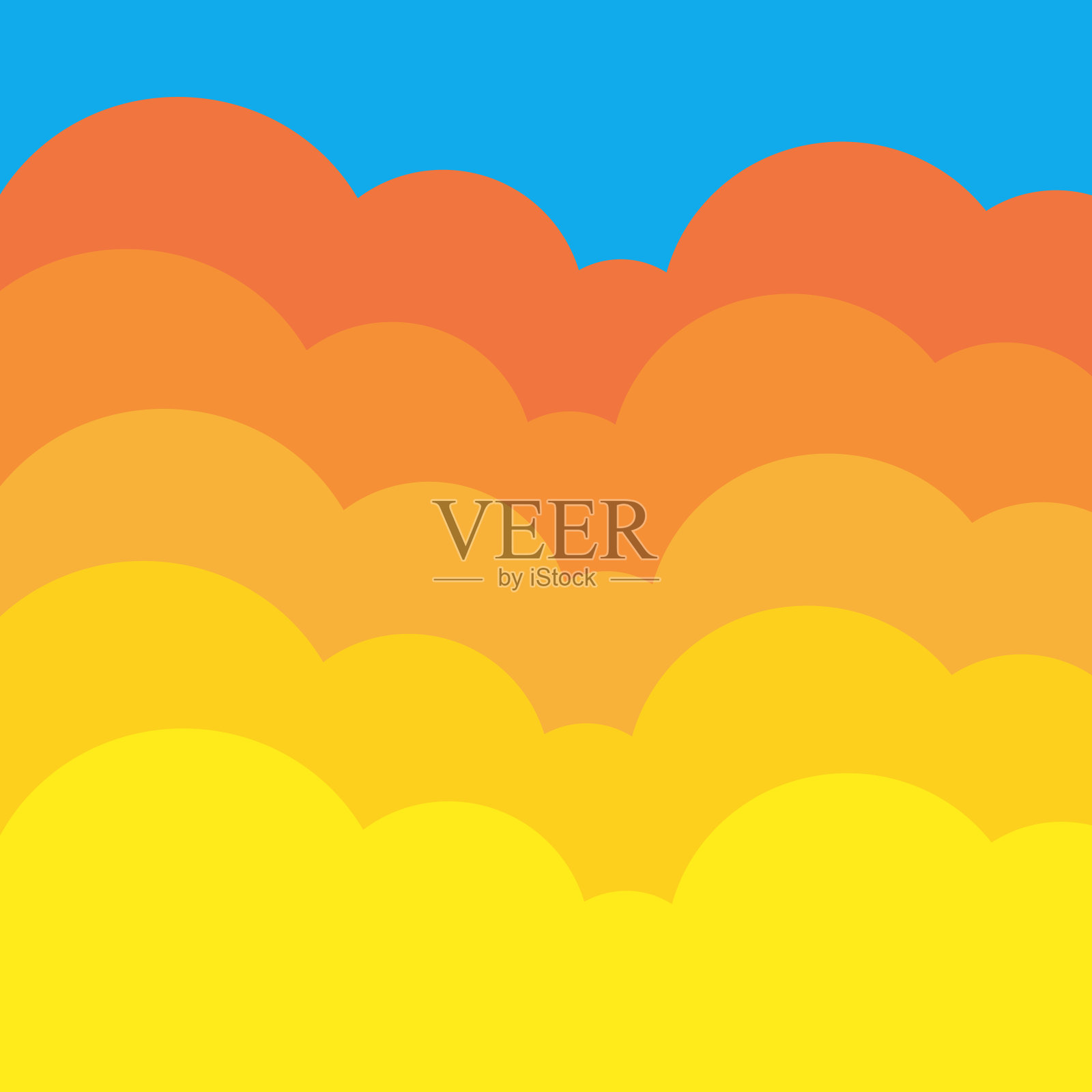 彩色抽象云图案背景。模板夏季概念。矢量图插画图片素材