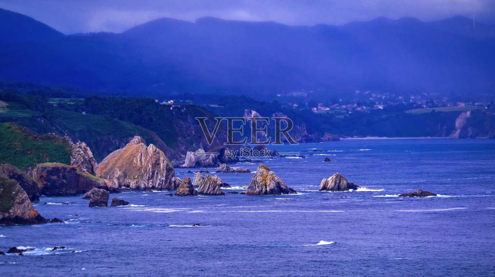 video Cliffs Path，西班牙照片摄影图片