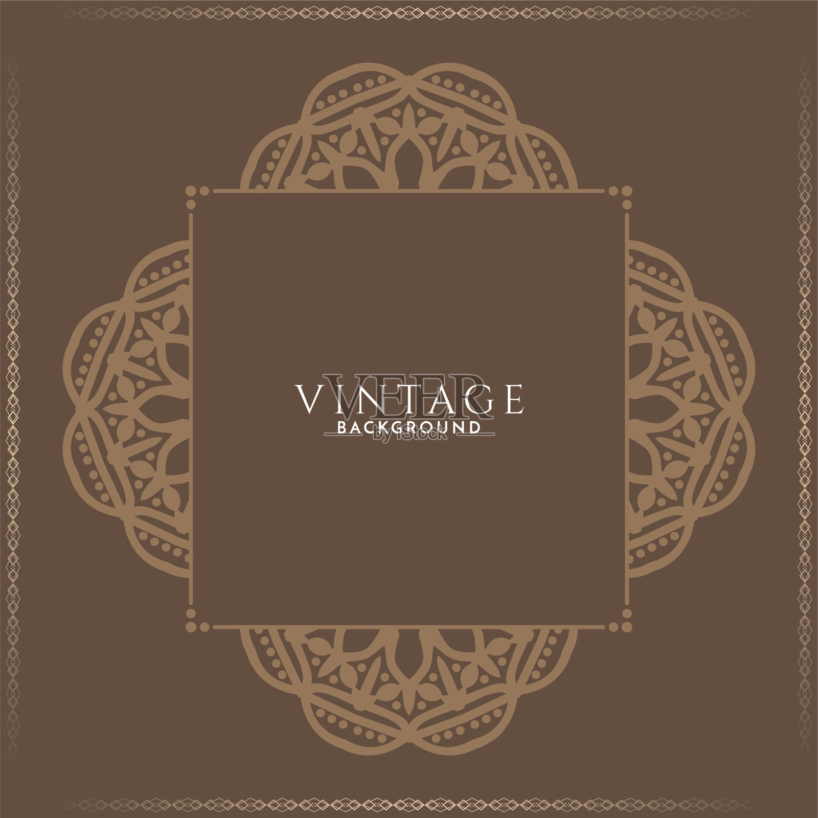 复古风格的复古奢华设计装饰背景插画图片素材