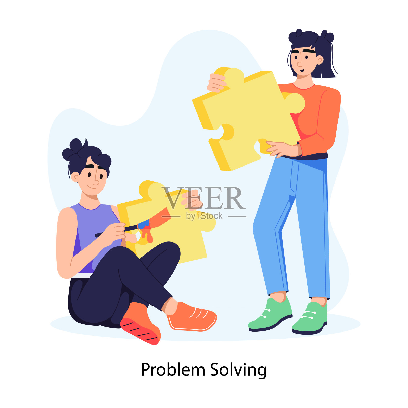 解决问题插画图片素材