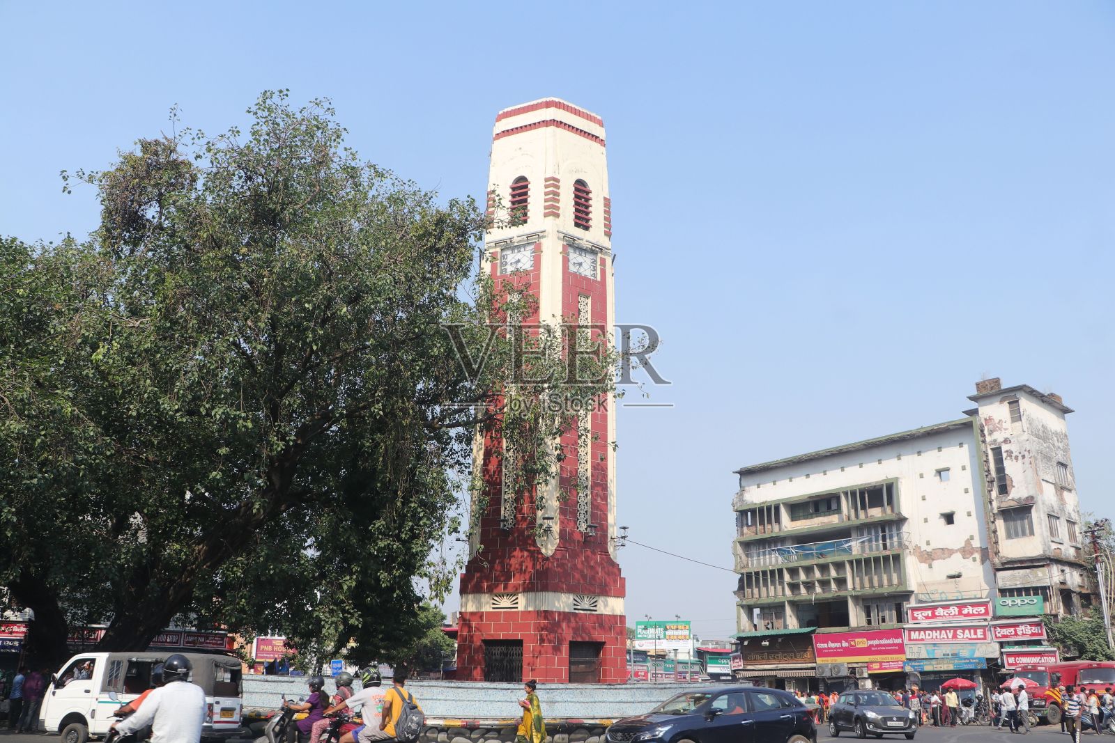 北阿坎德邦德拉敦钟楼美丽的晨景照片摄影图片