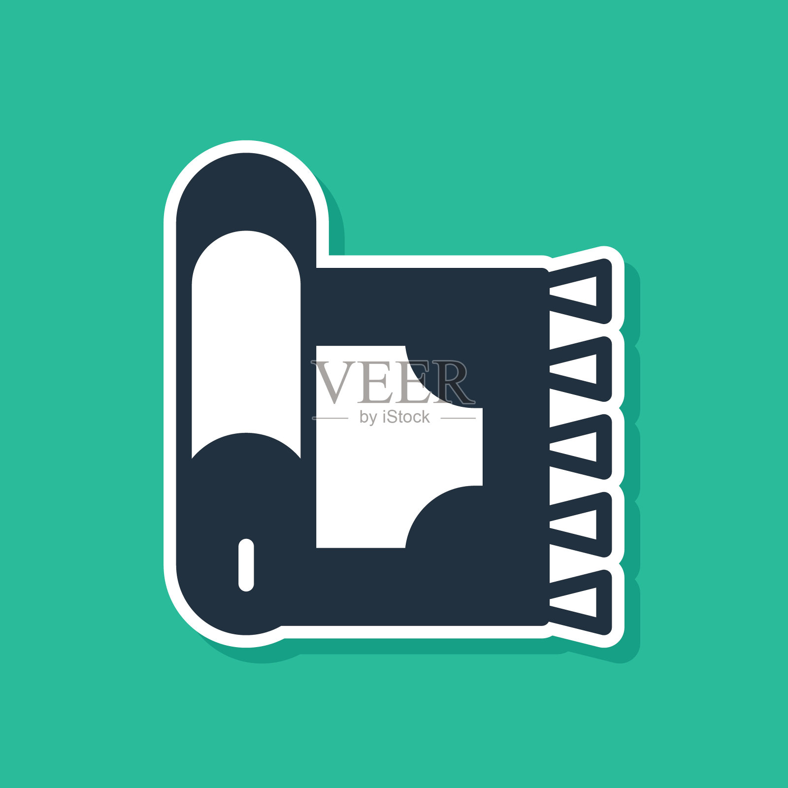 传统地毯文化斋月阿拉伯伊斯兰庆祝图标孤立在绿色背景。向量插画图片素材