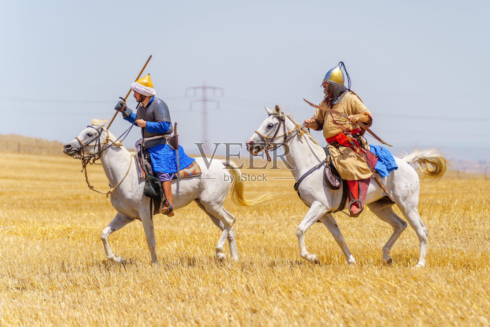 哈廷角之战(1187年)的重演照片摄影图片