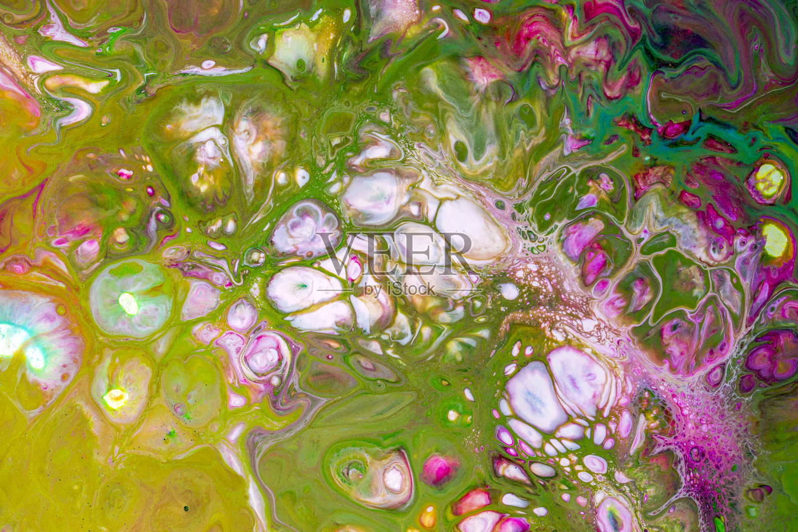 水大理石纹理插图与有机和多色细胞外观照片摄影图片