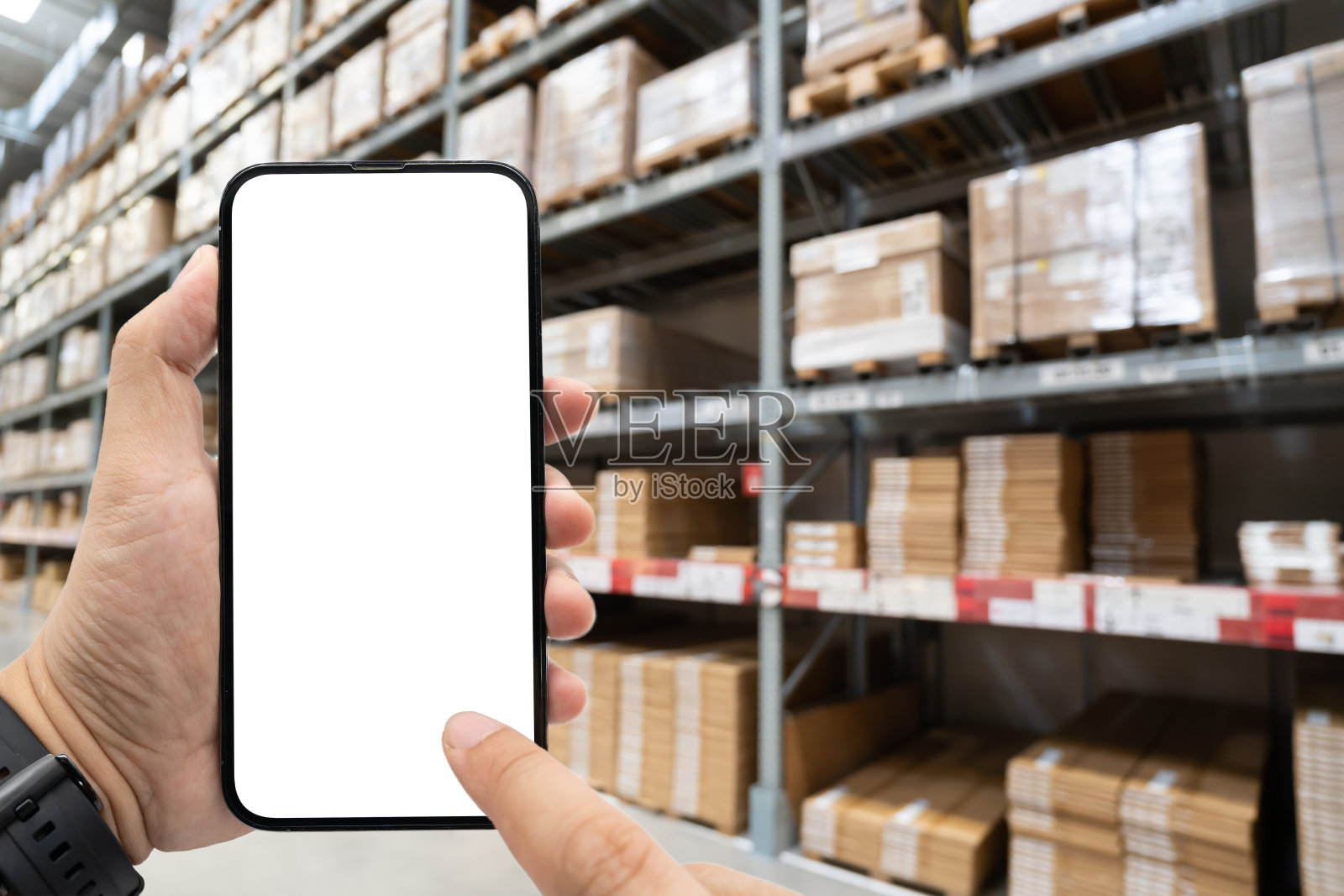 网上购物，电话付款，订购产品。物流、商业、配送。照片摄影图片