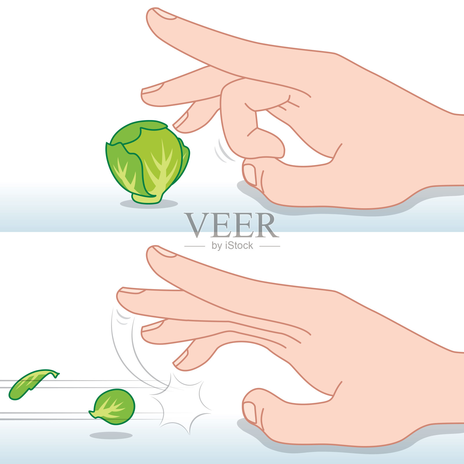 手指轻弹Sprout_1插画图片素材