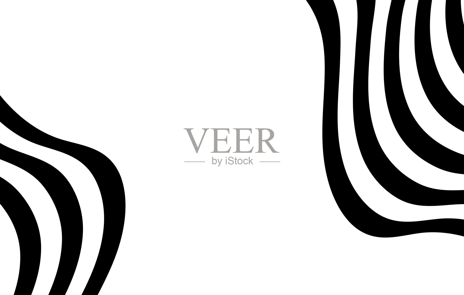 黑白抽象透视线条纹与三维效果隔离在白色背景插画图片素材