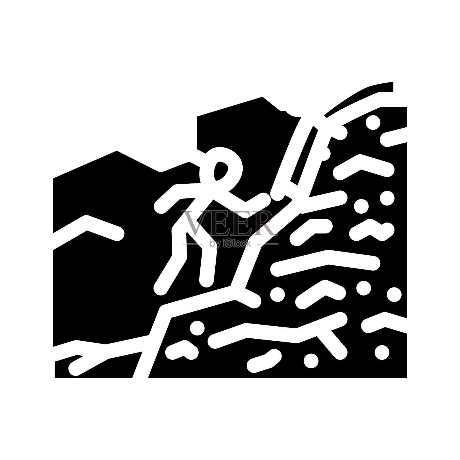 爬山进度符号图标矢量插图插画图片素材