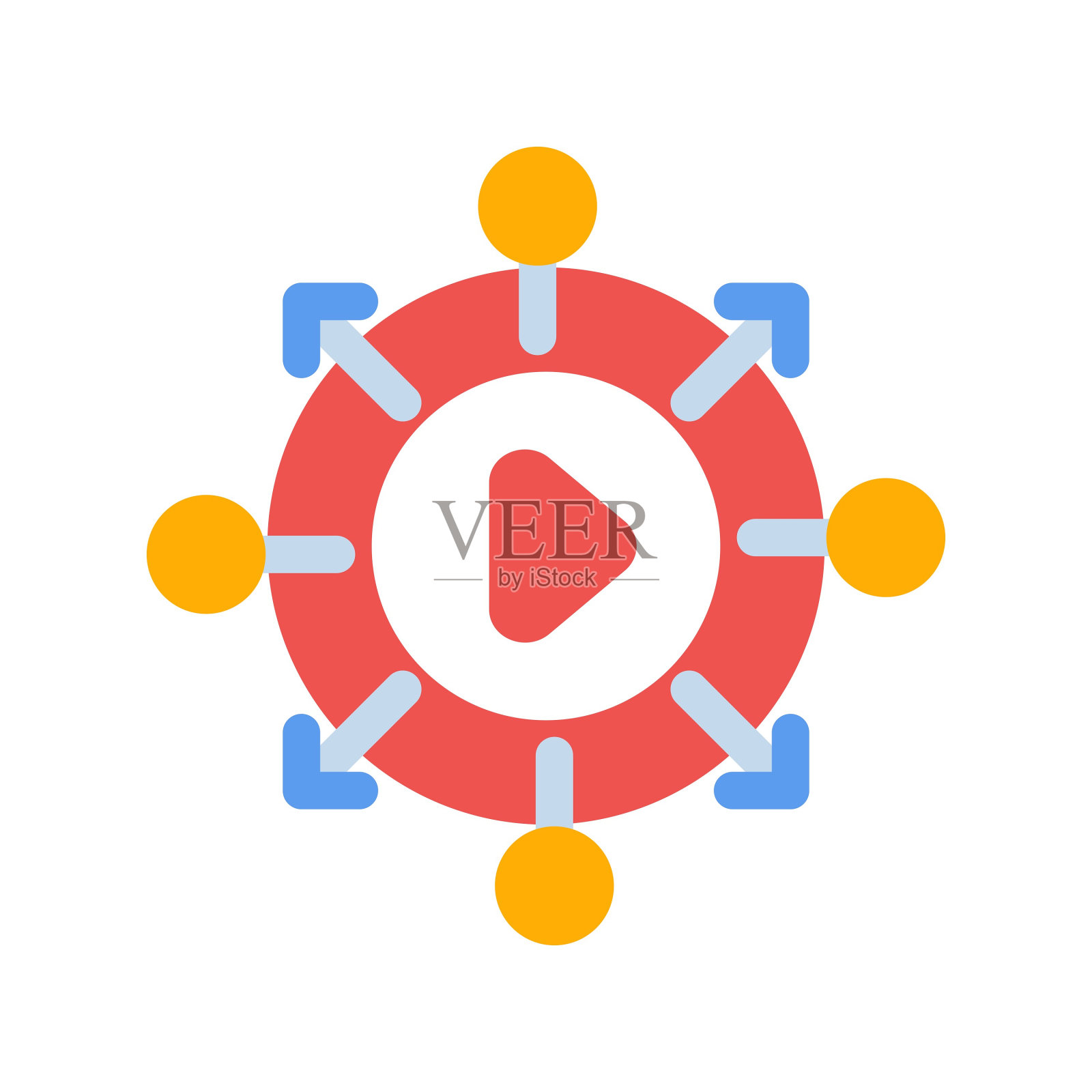 社交媒体图标插画图片素材