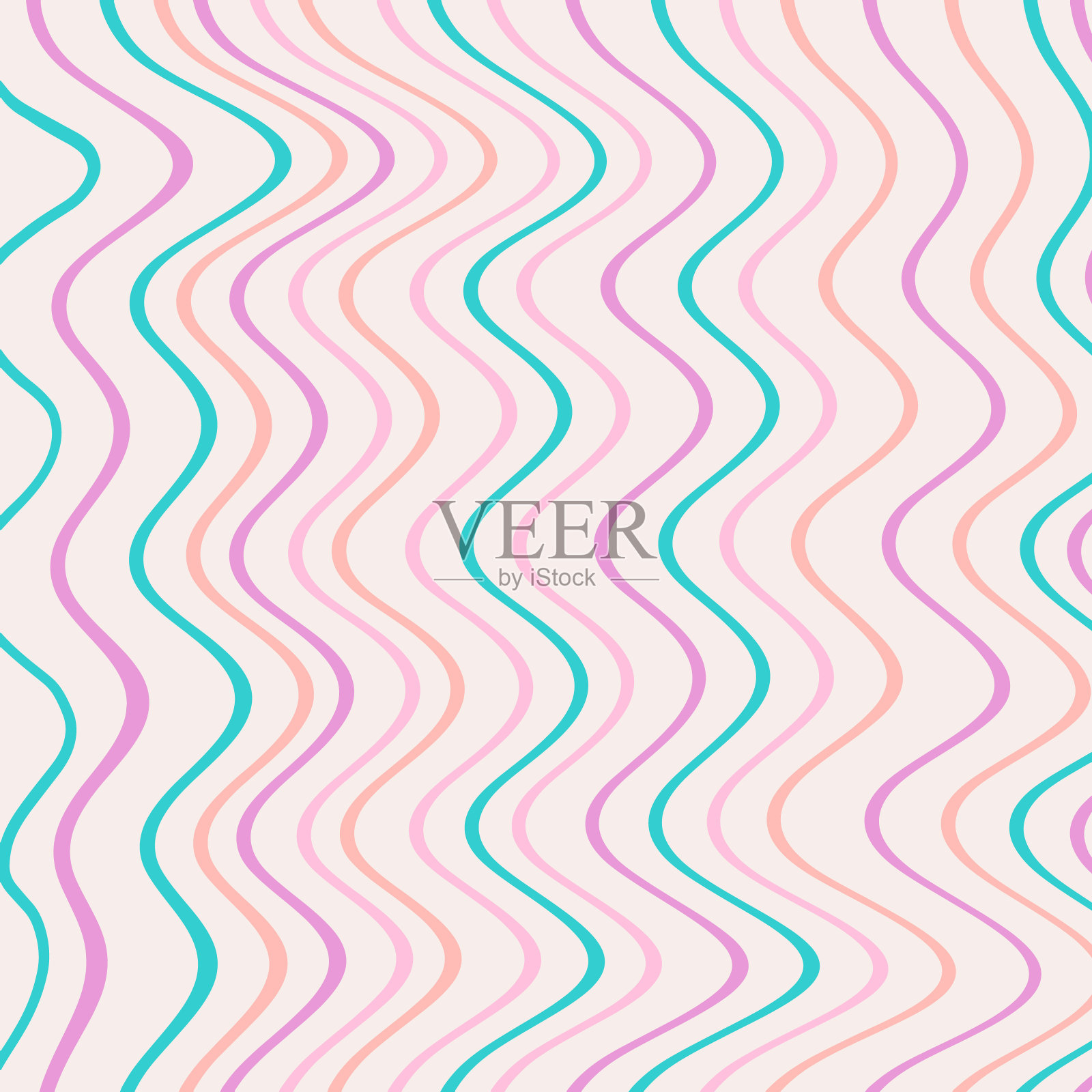 Groovy Waves背景插画图片素材