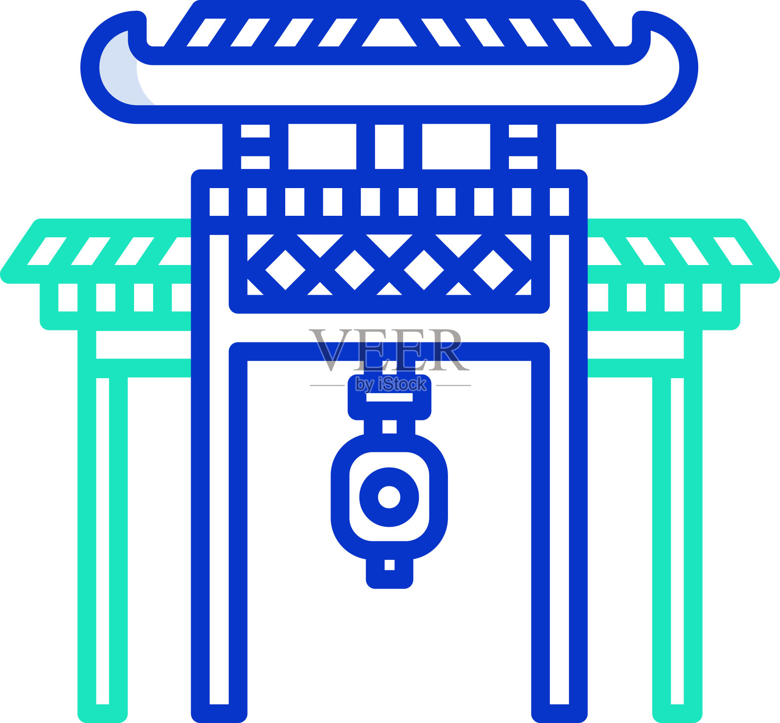 宫钟轮廓颜色矢量插图插画图片素材