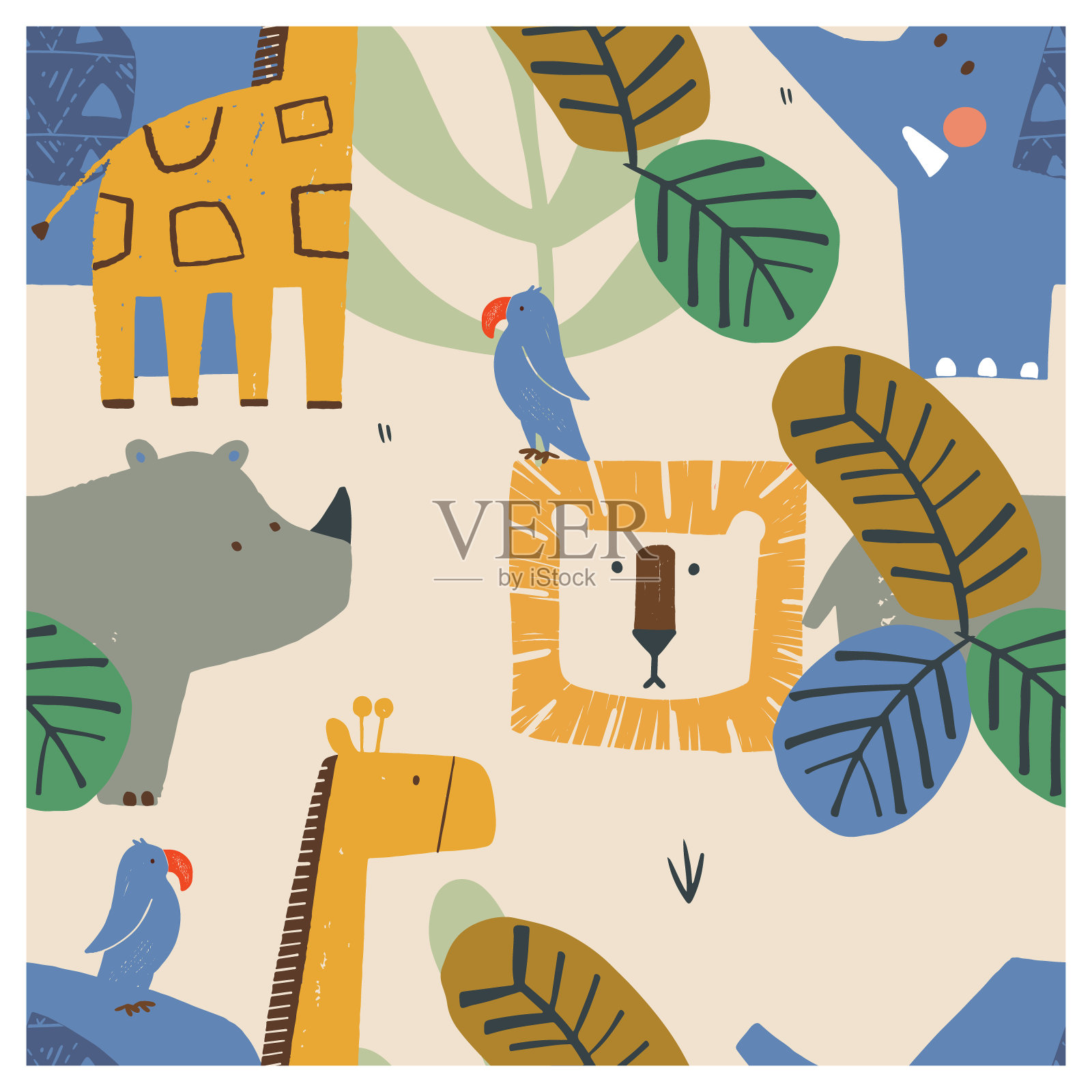 Safari模式插画图片素材