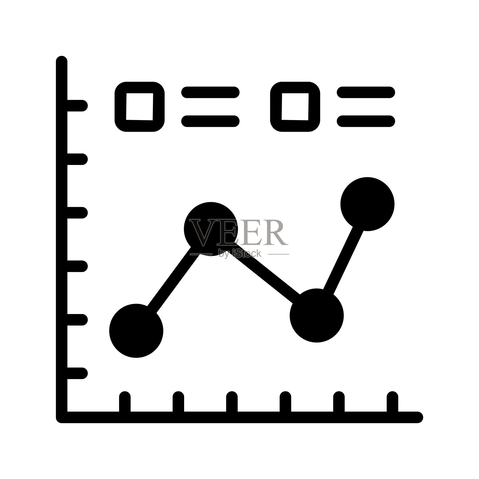 柱状图代表财务数据的分析和解释，财务数据的分析向量。插画图片素材