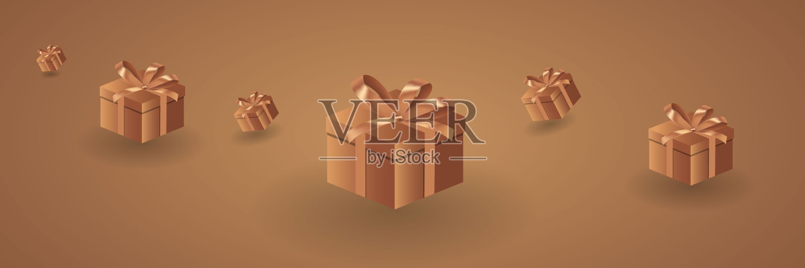 有蝴蝶结的礼品盒。为你的设计和广告。插画图片素材