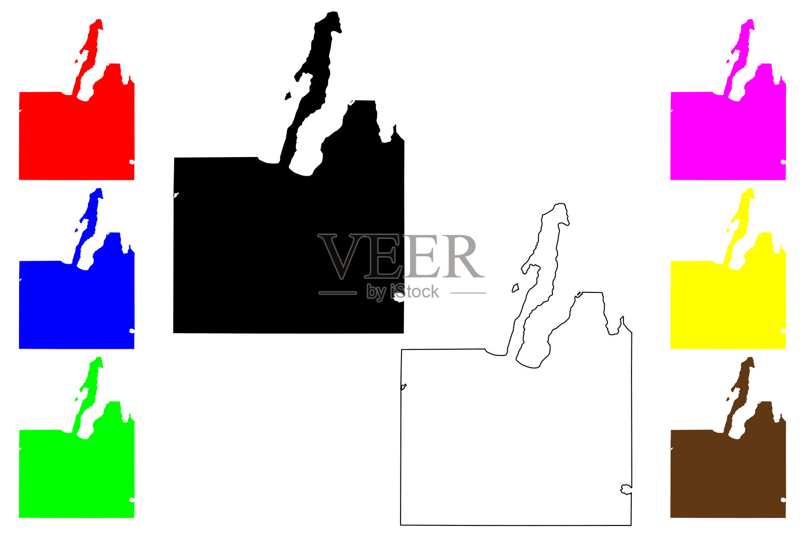 大特拉弗斯县，密歇根州(美国县，美利坚合众国，美国，美国，美国)地图矢量插图，涂鸦素描大特拉弗斯地图插画图片素材