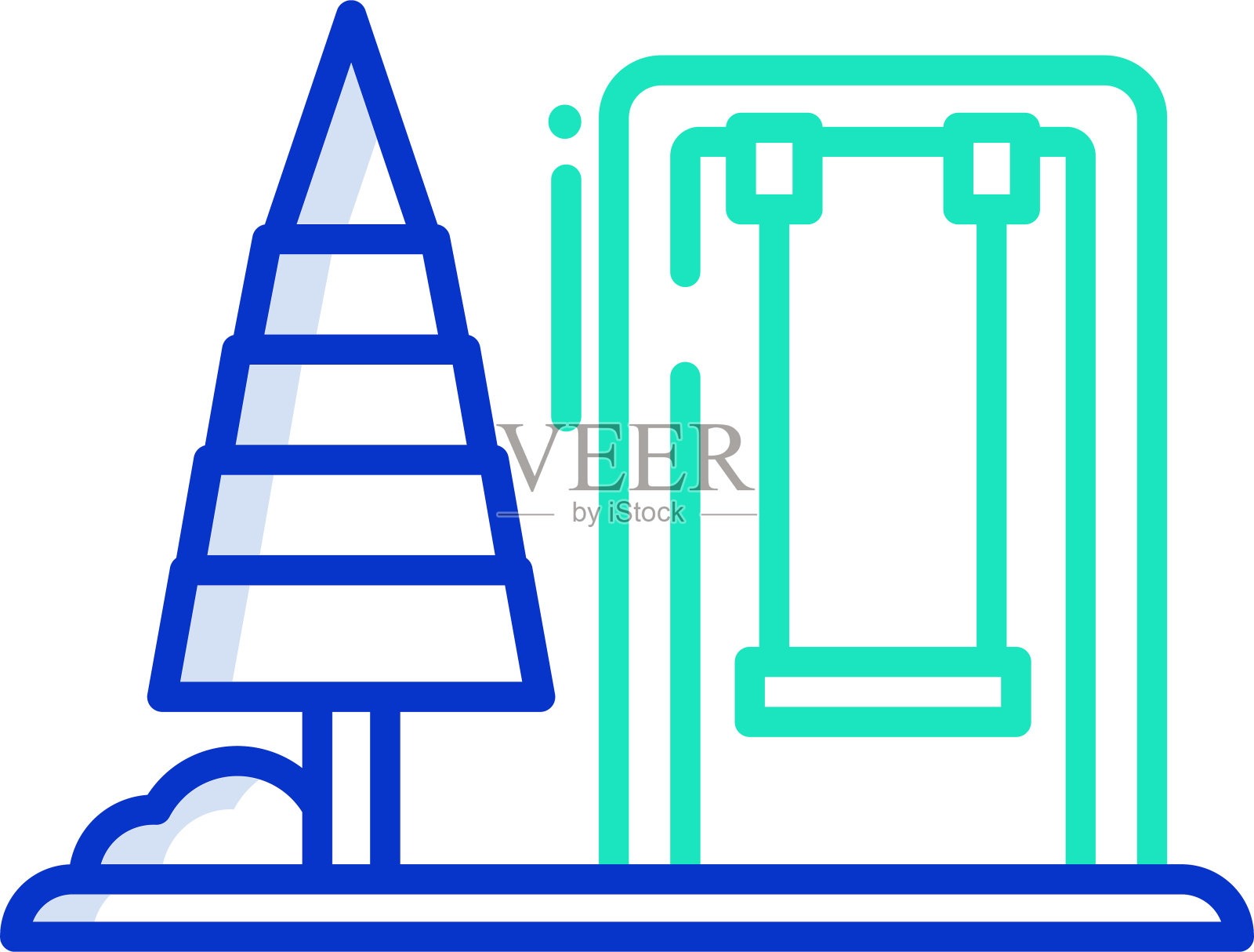 摇摆轮廓颜色矢量插图插画图片素材