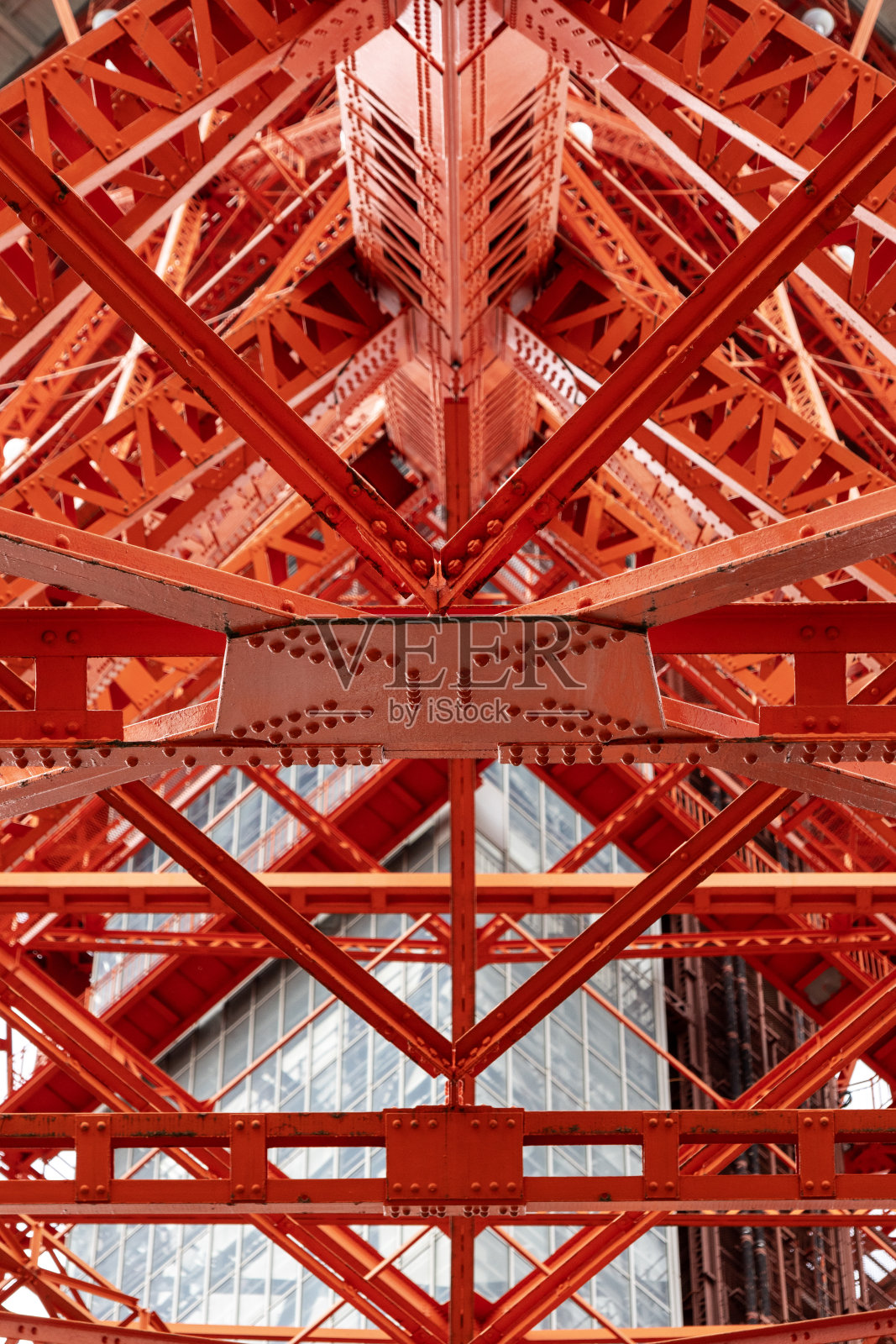 东京塔的详细结构照片摄影图片