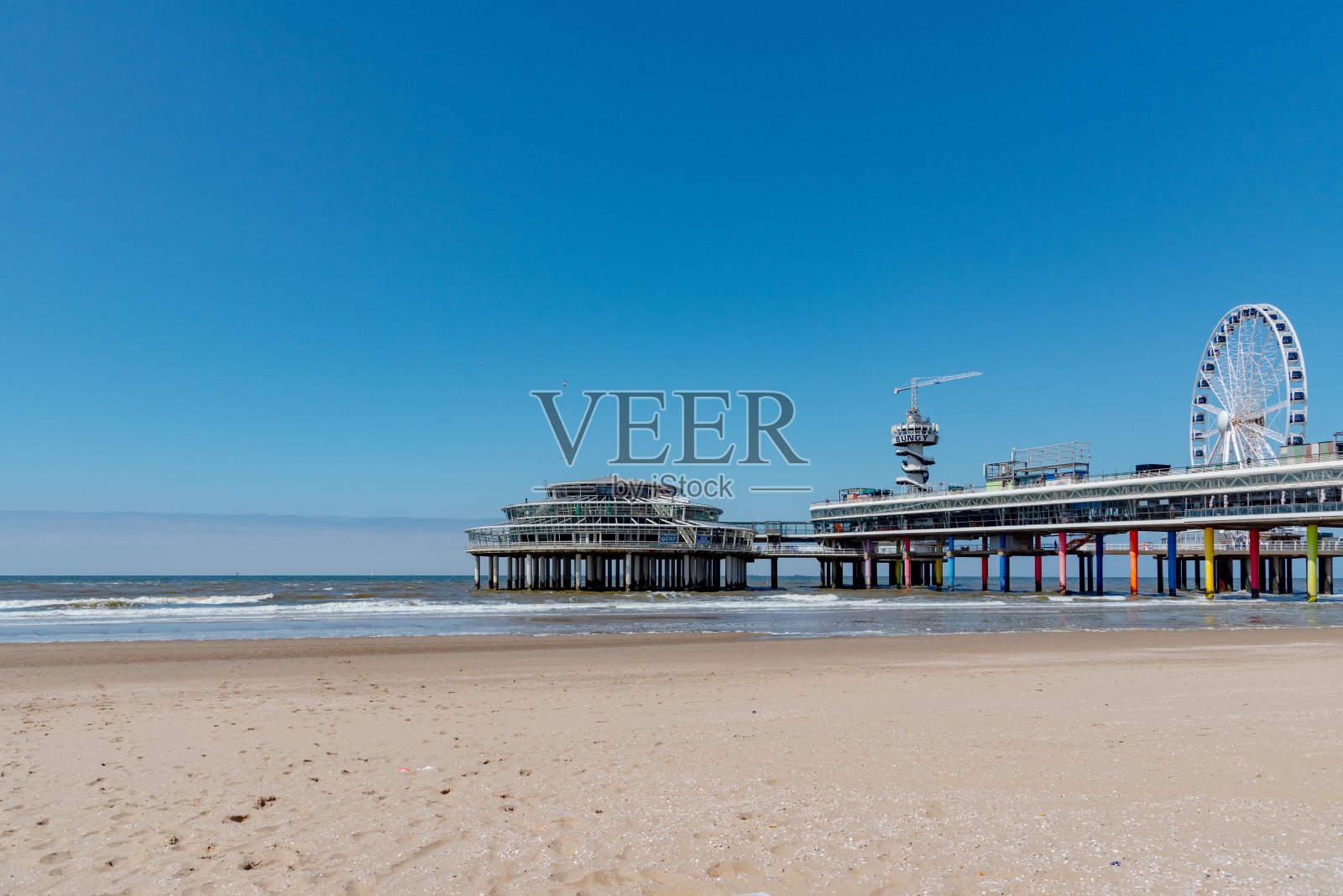 斯海弗宁根的北海海滩照片摄影图片