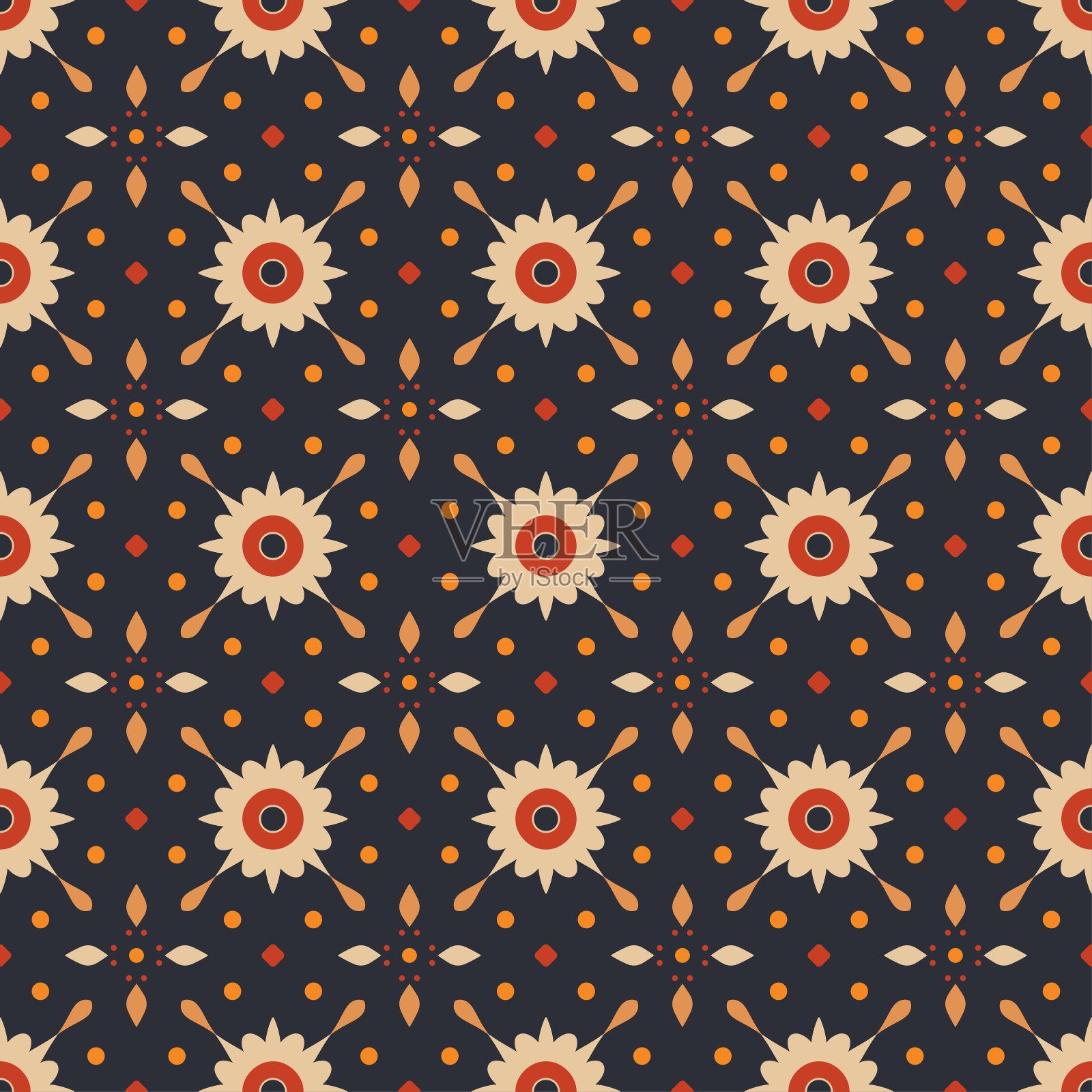 豪华矢量无缝图案。装饰，传统，民族，阿拉伯，土耳其，印度图案。伟大的织物和纺织品，壁纸，包装设计或任何理想的想法。插画图片素材