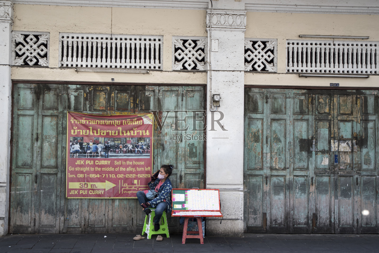 曼谷唐人街的街景照片摄影图片
