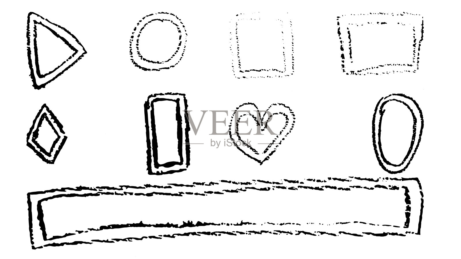 有蜡笔质感的涂鸦。插画图片素材