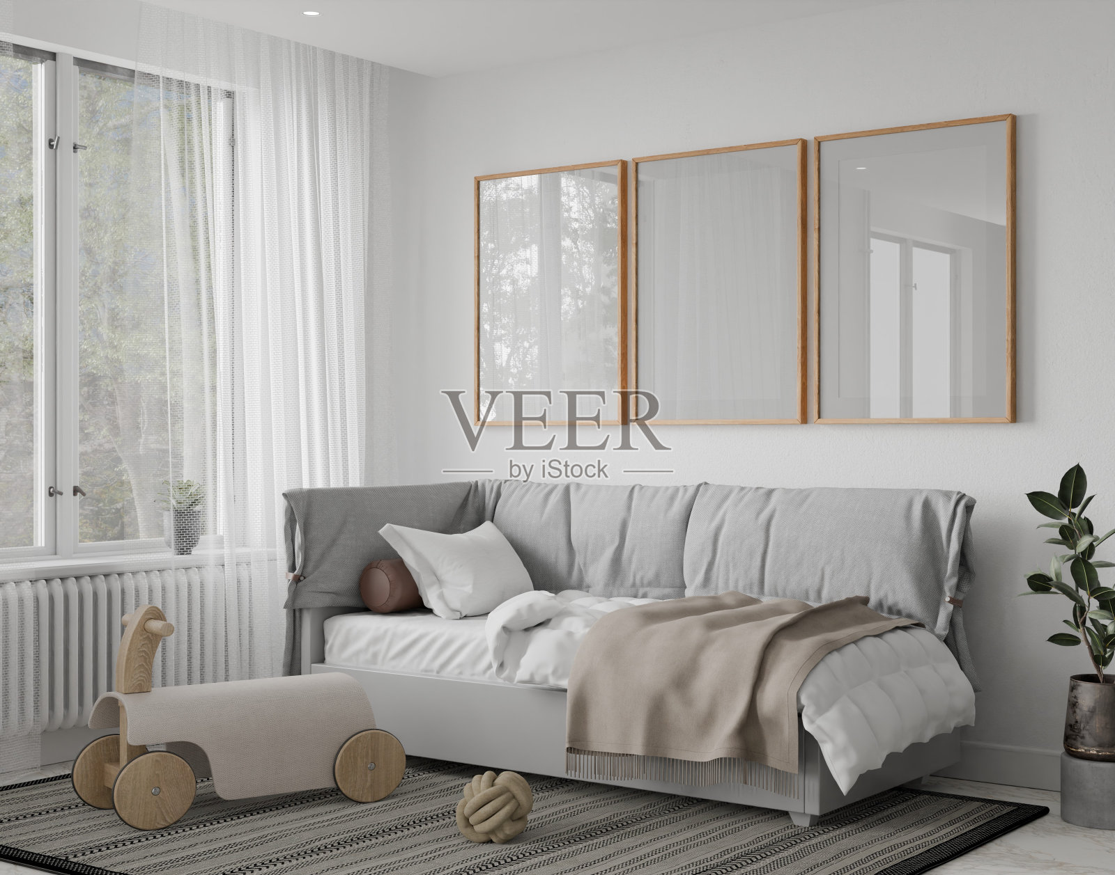 儿童模型，儿童房的框架，室内客厅，背景，3D渲染照片摄影图片