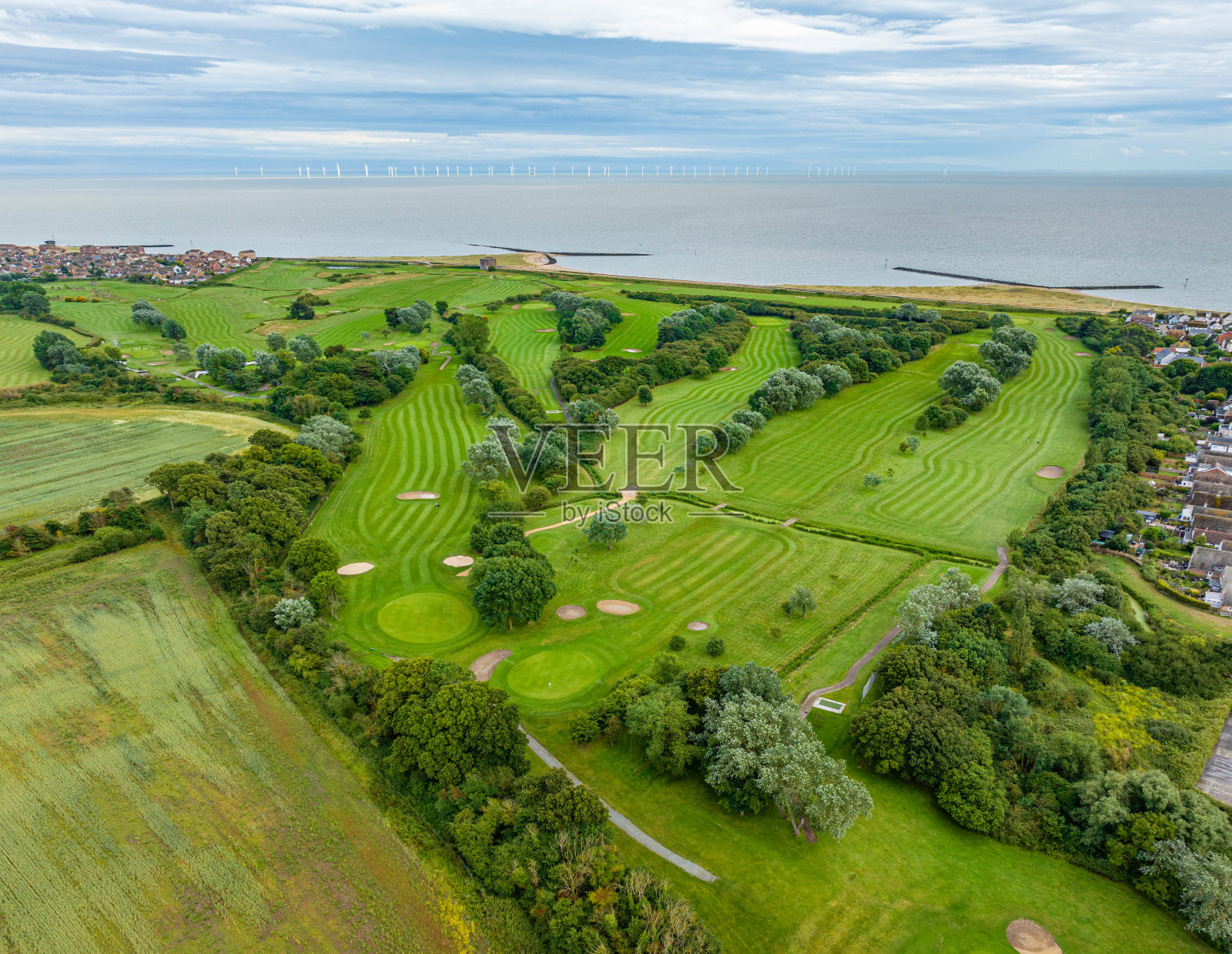 克莱顿海边高尔夫俱乐部。照片摄影图片