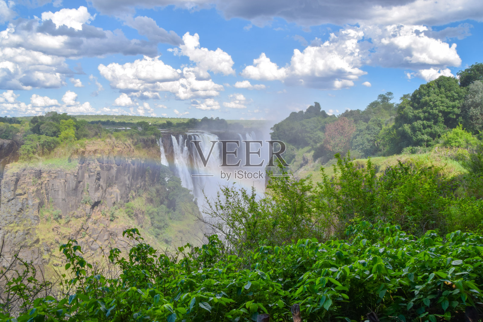 津巴布韦莫西-奥-图尼亚瀑布的维多利亚瀑布照片摄影图片