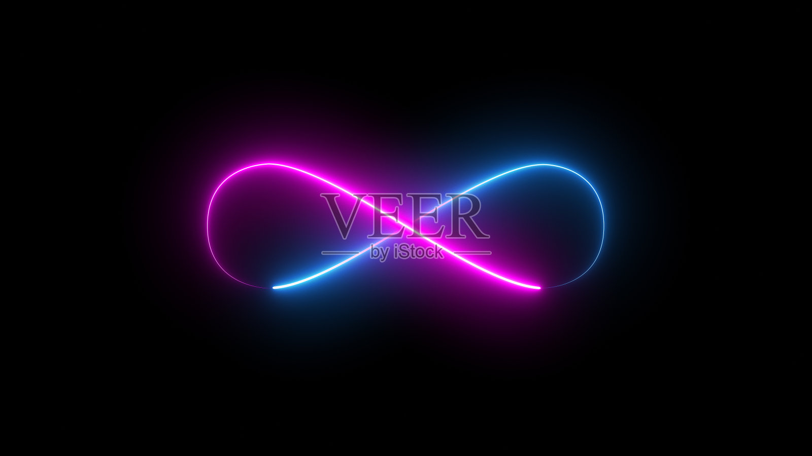 霓虹灯无限符号3D插画照片摄影图片