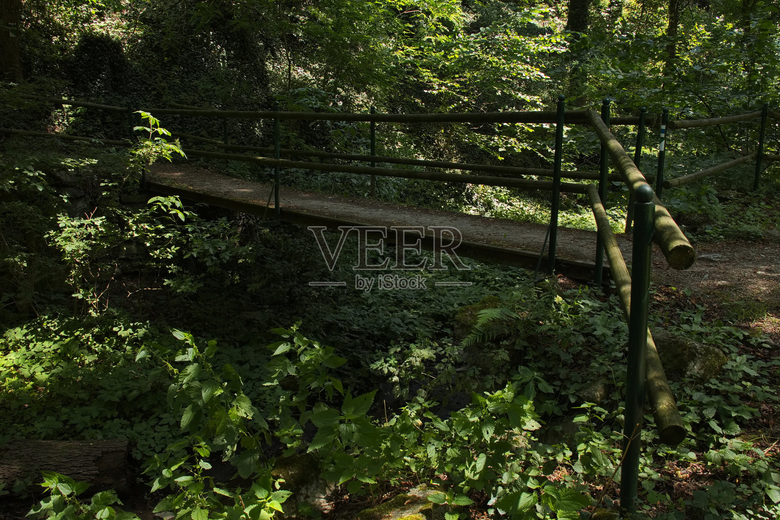 欧洲捷克共和国南摩拉维亚地区Znojmo“Granicky potok”溪的徒步路线照片摄影图片