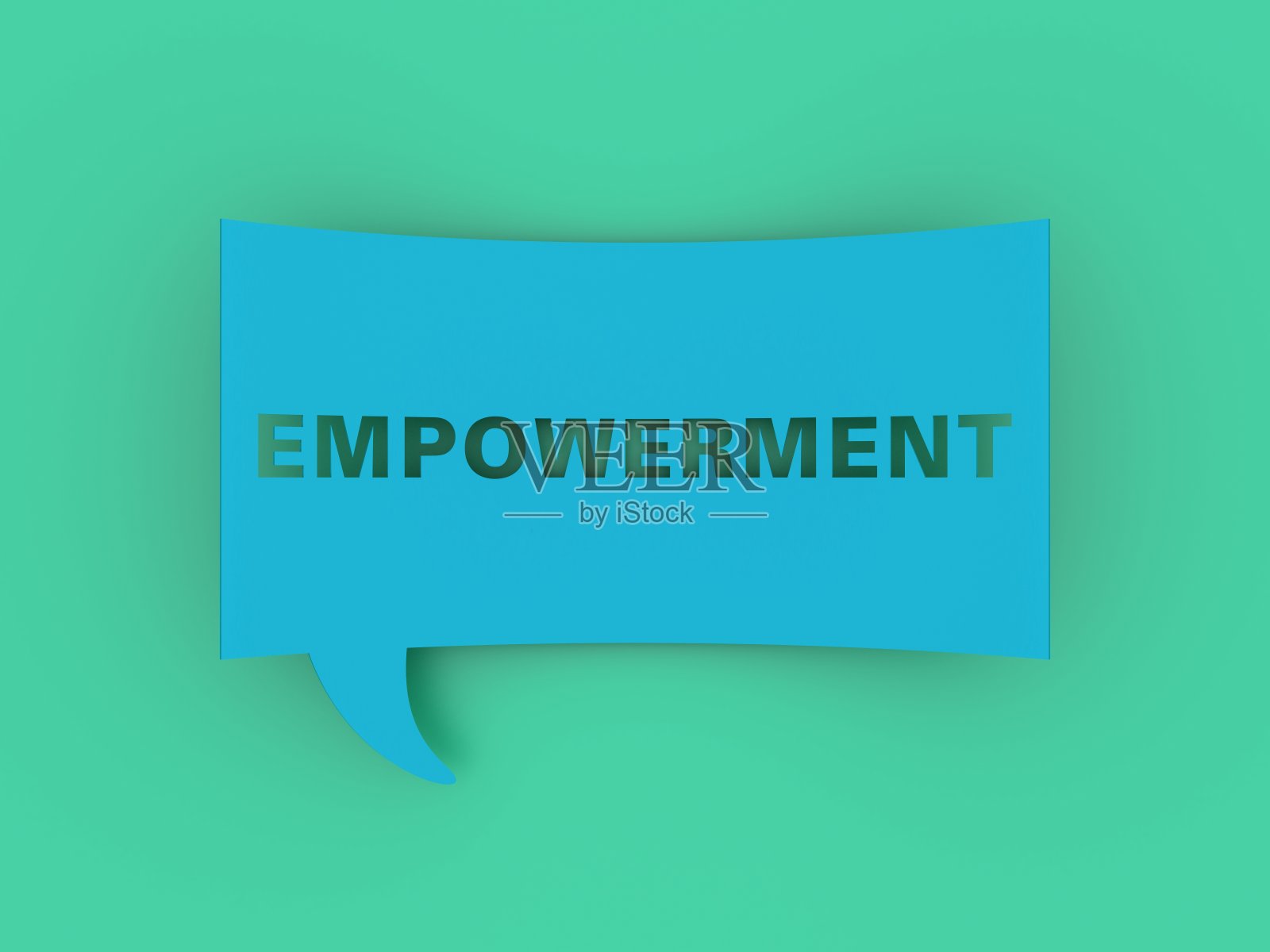 带有赋权词的演讲泡泡照片摄影图片