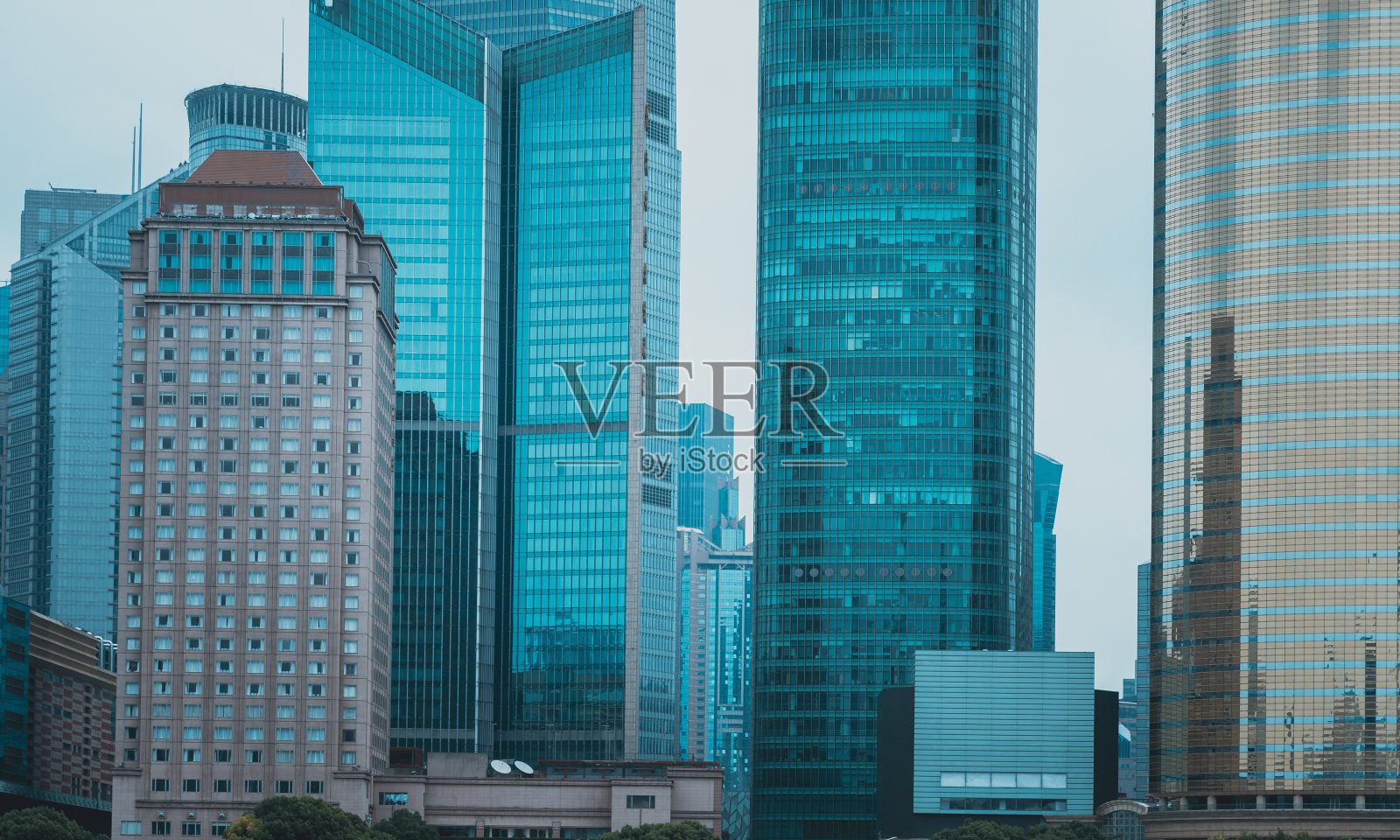 中国上海的城市景观和建筑照片摄影图片