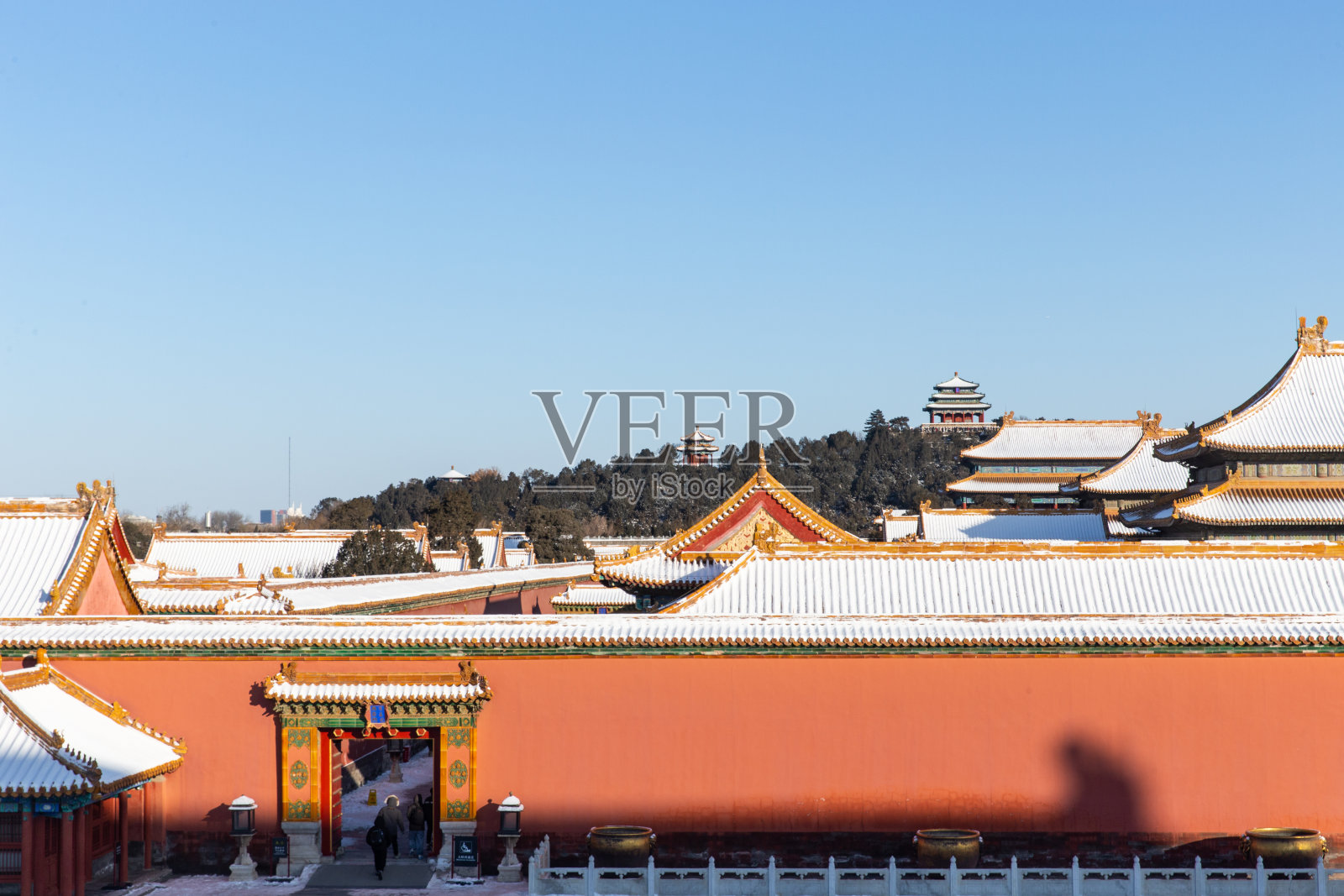 冬雪下的紫禁城照片摄影图片