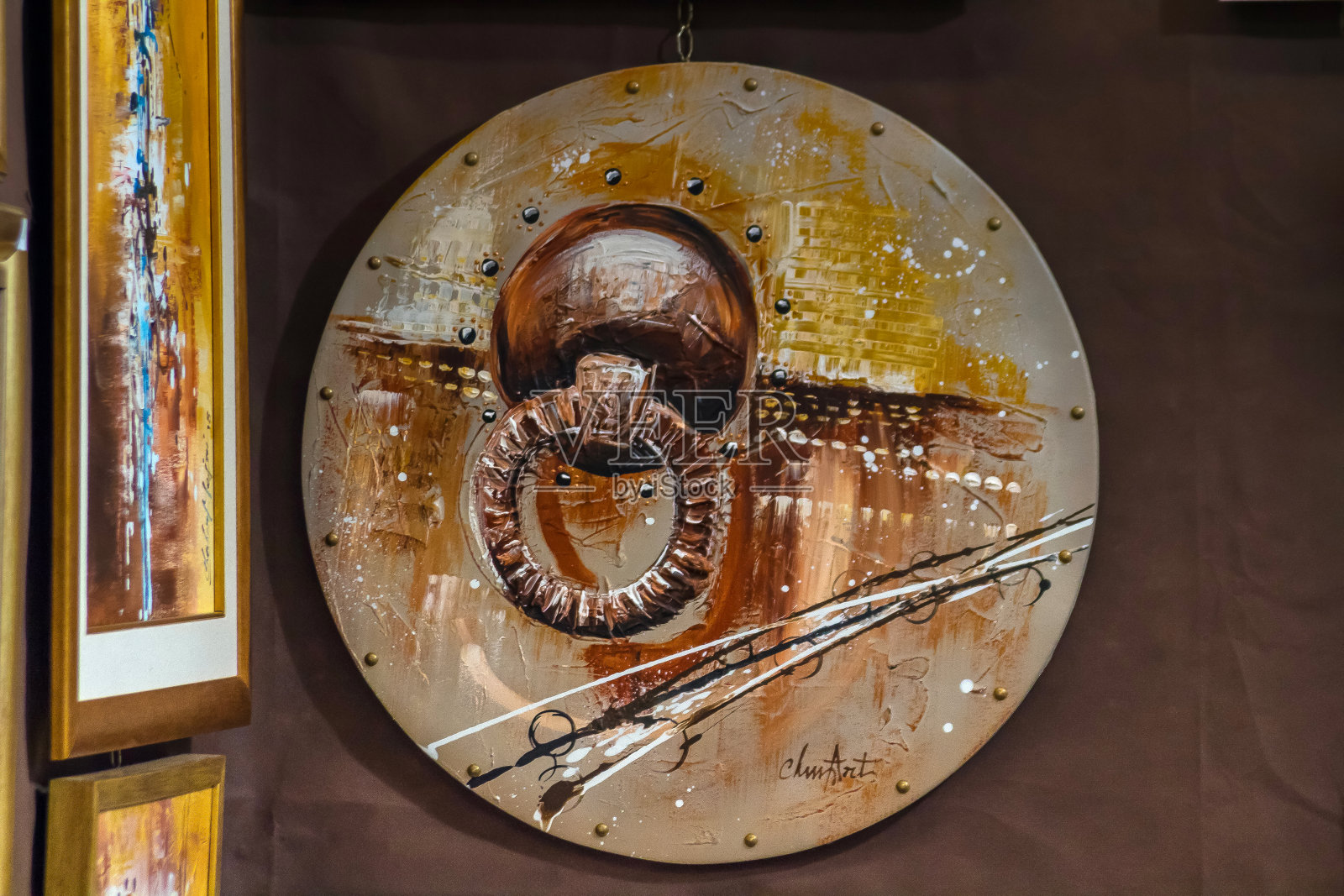 工艺品博览会上的手工制品照片摄影图片