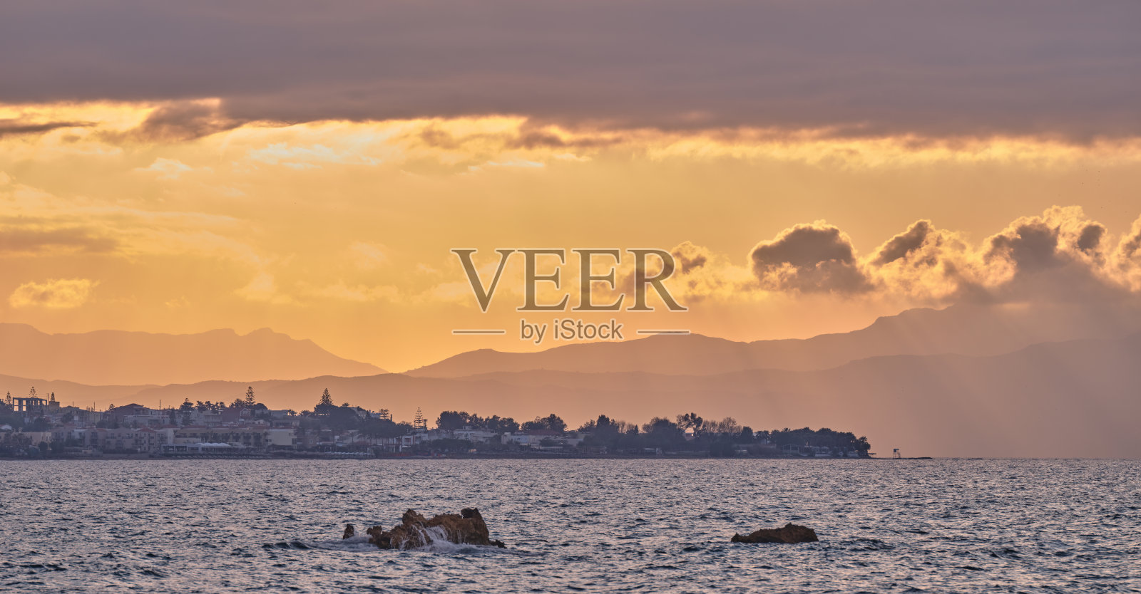 海边的日落照片摄影图片