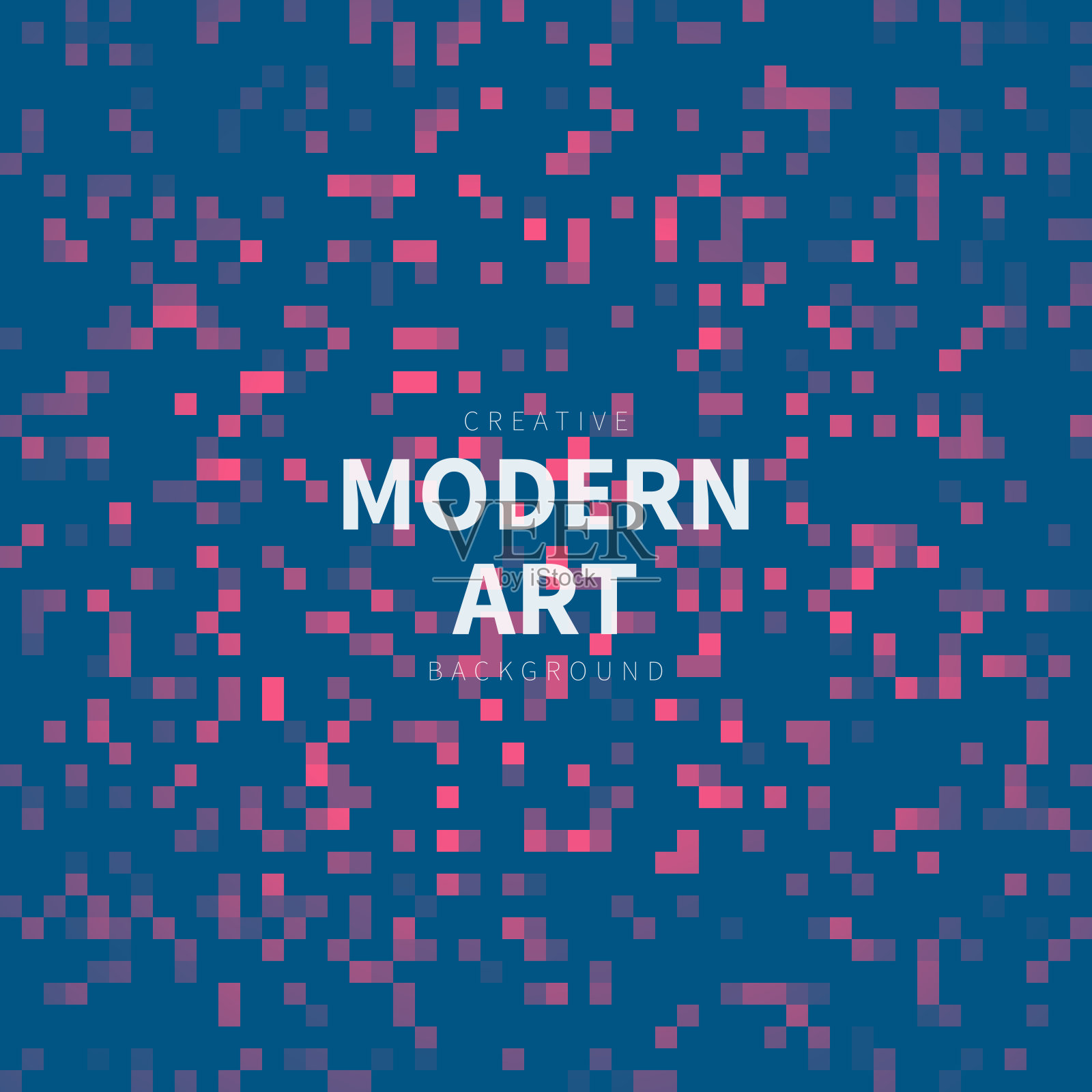 抽象像素背景与粉红色的渐变-潮流的背景插画图片素材