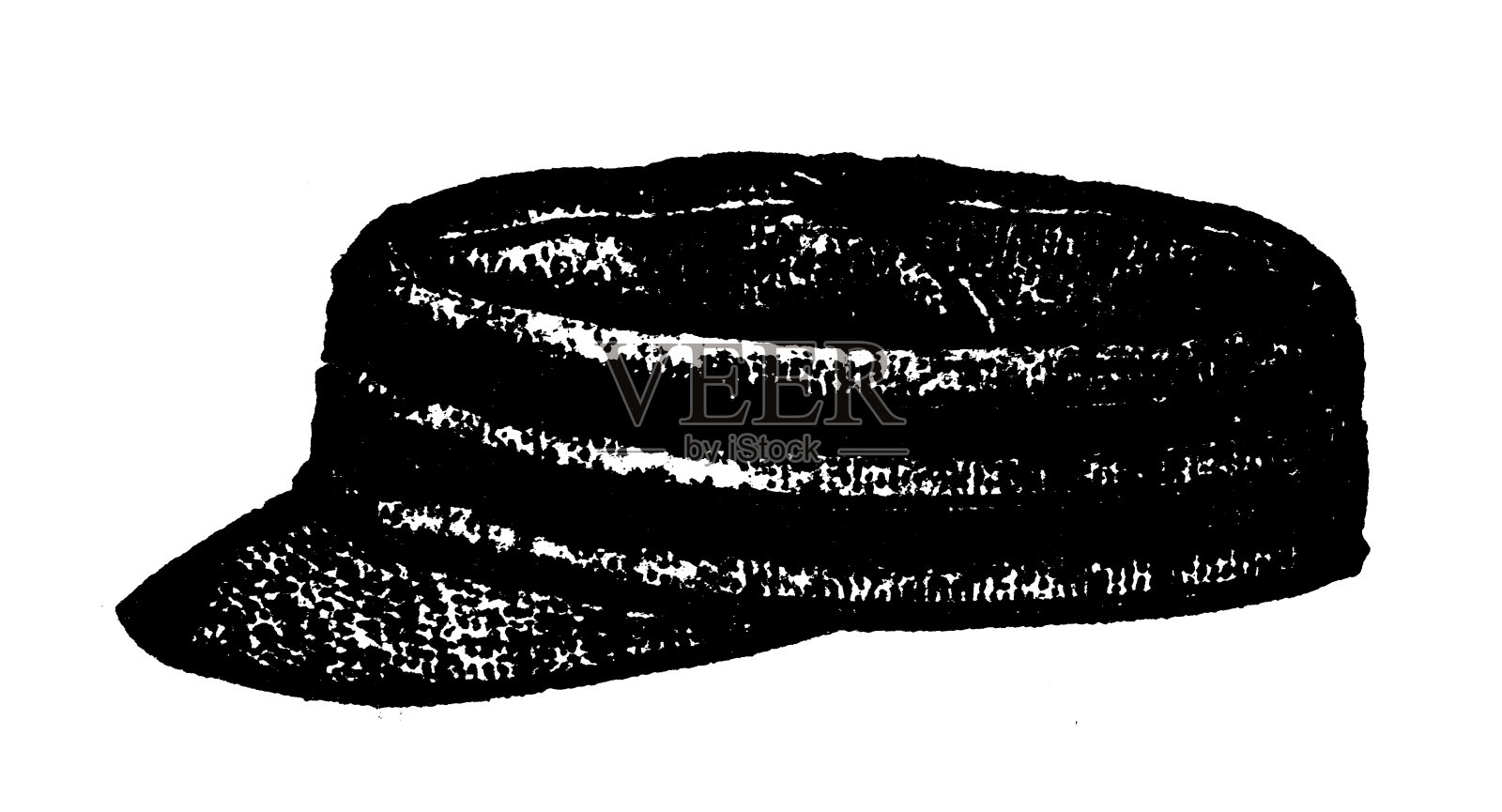 来自棒球指南的古董插图:棒球帽插画图片素材