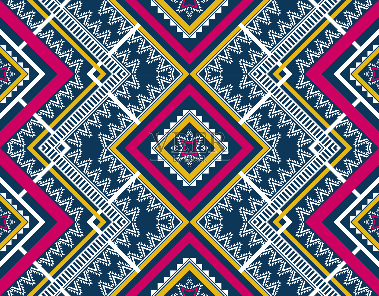 几何民族无缝图案传统。插画图片素材