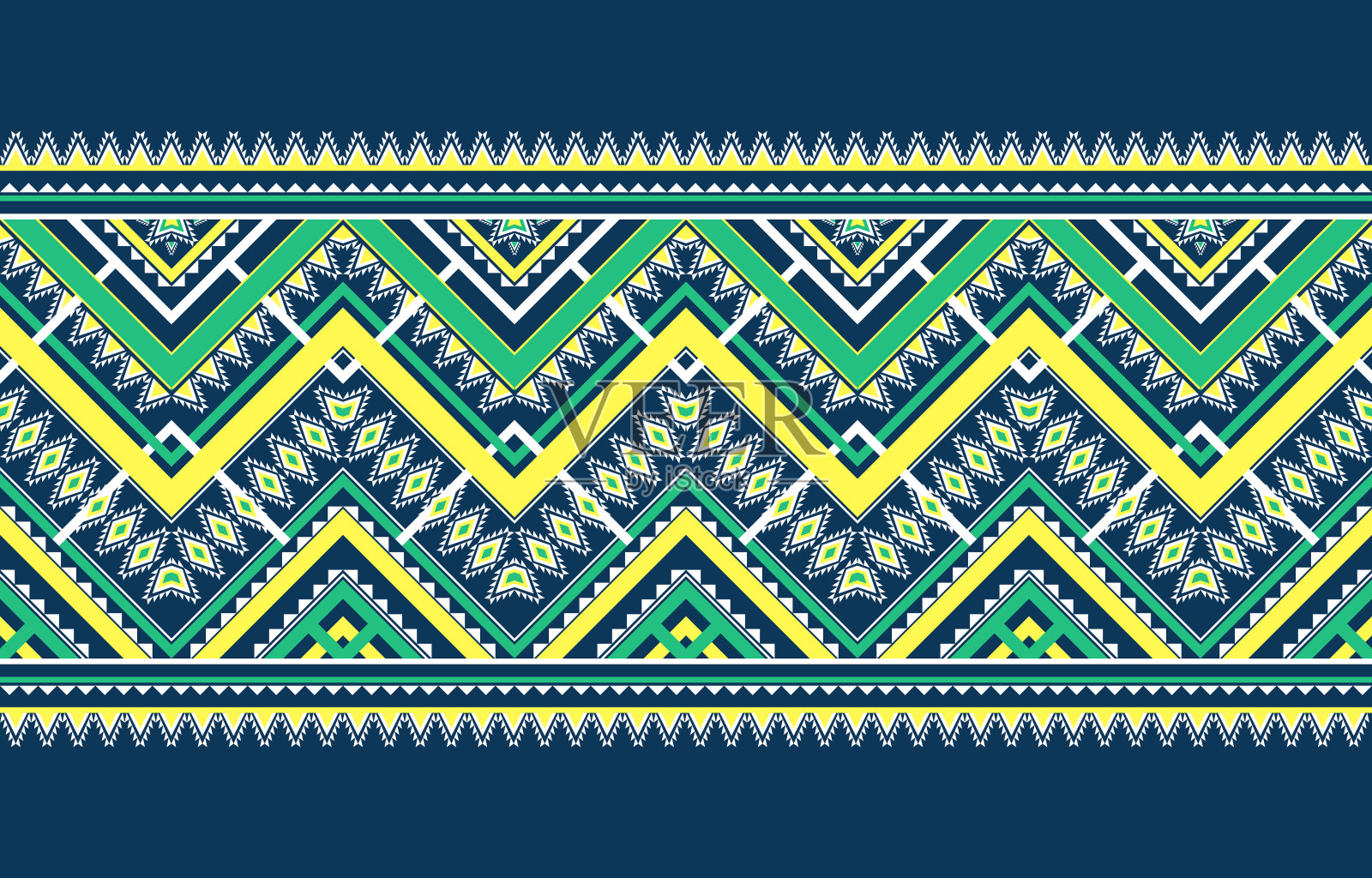 抽象民族图案传统。部落的几何图案。边境装饰。插画图片素材
