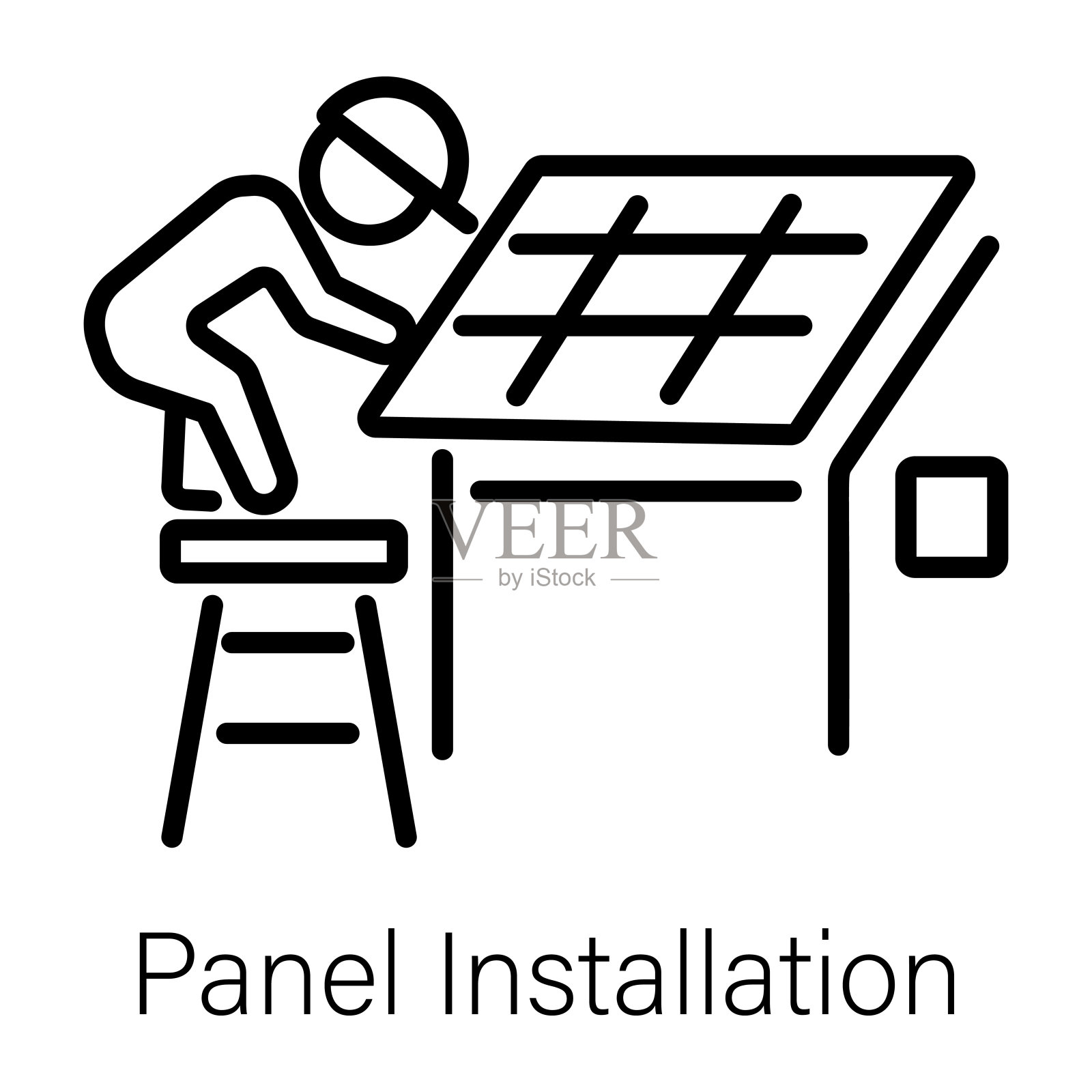 面板安装插画图片素材