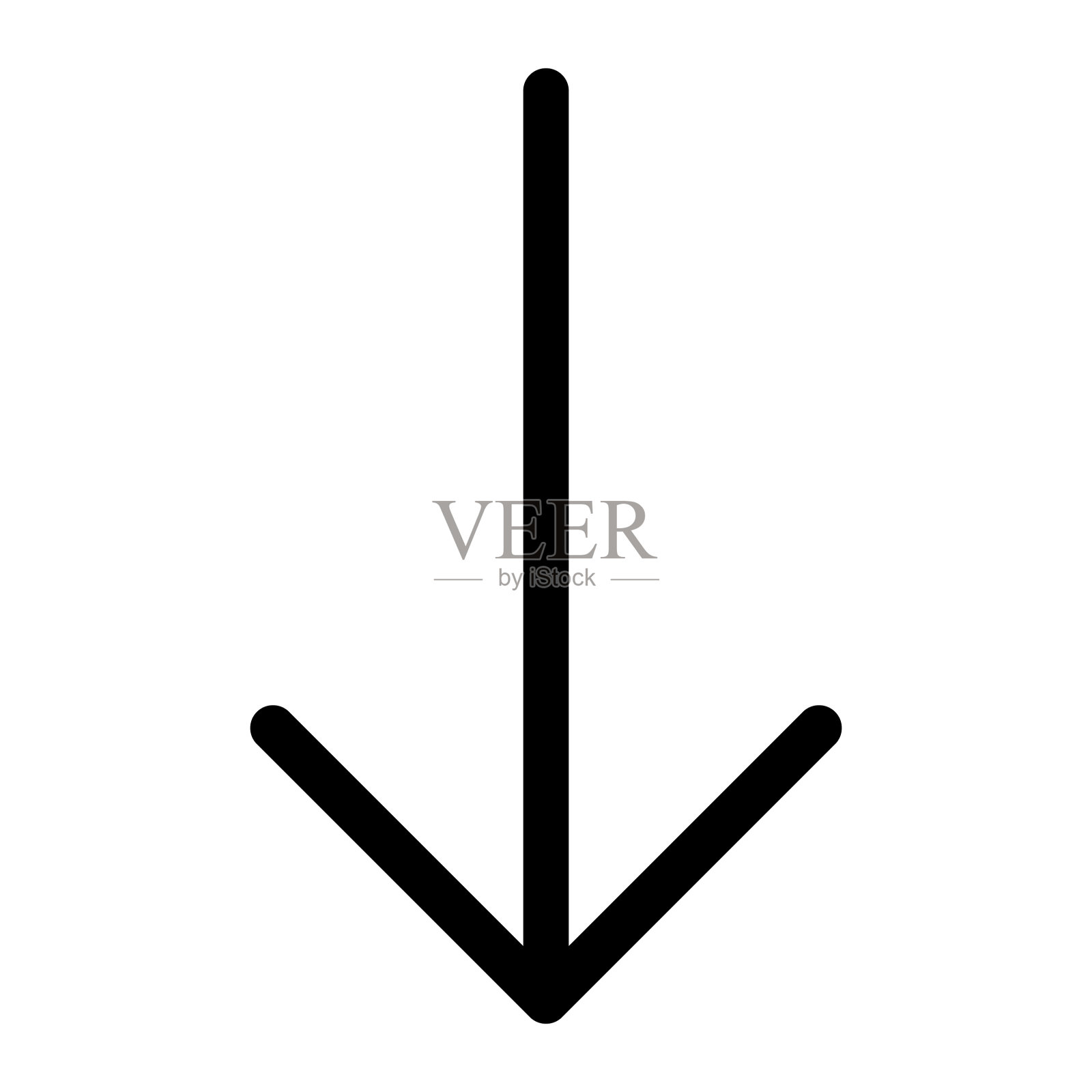 向下箭头图标插画图片素材