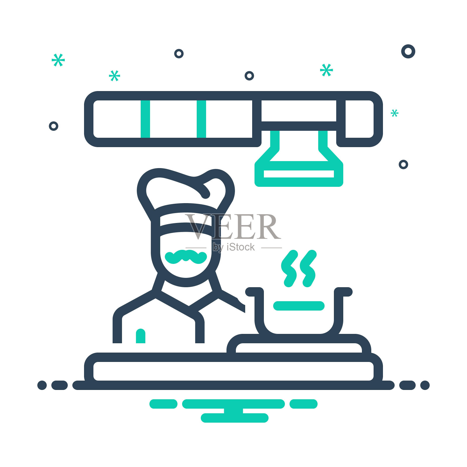 烹饪厨师插画图片素材