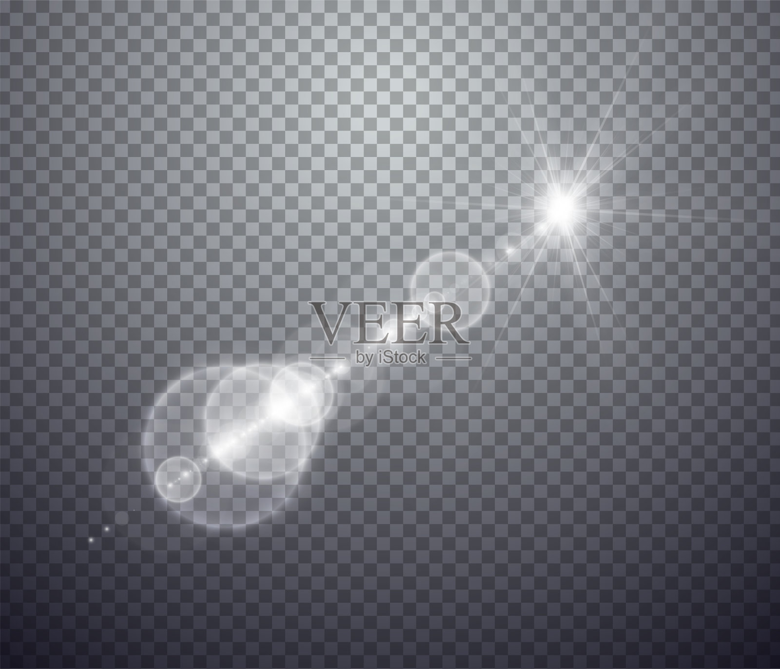 发光效果隔离在透明的背景。插画图片素材