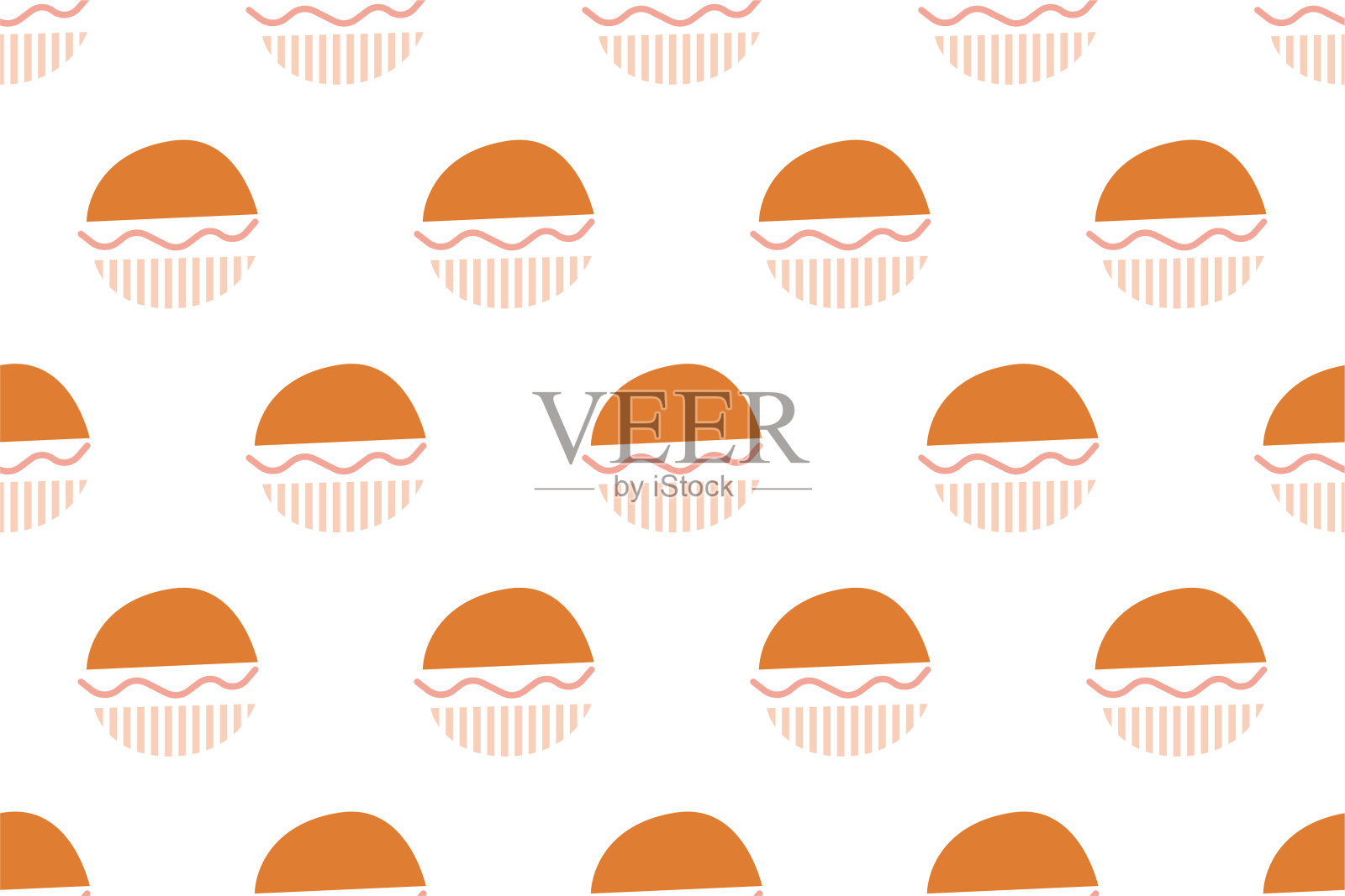 抽象波西米亚无缝图案背景插图插画图片素材