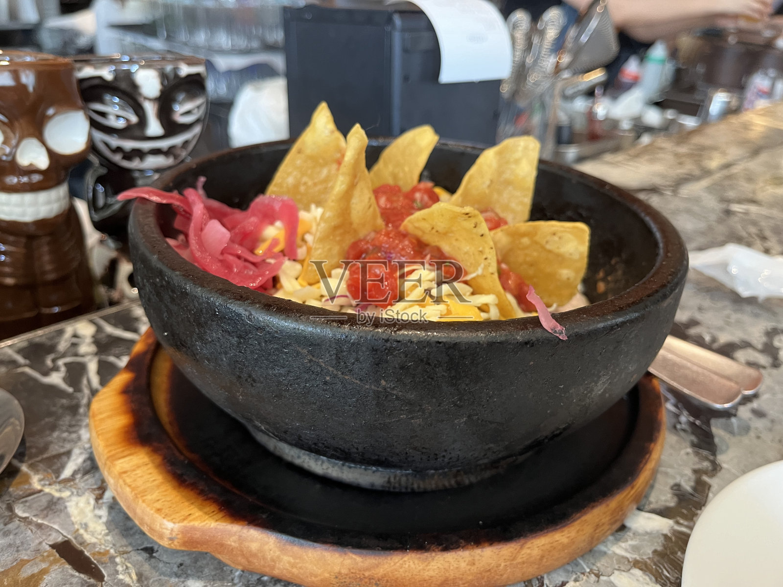 墨西哥石烤饭照片摄影图片