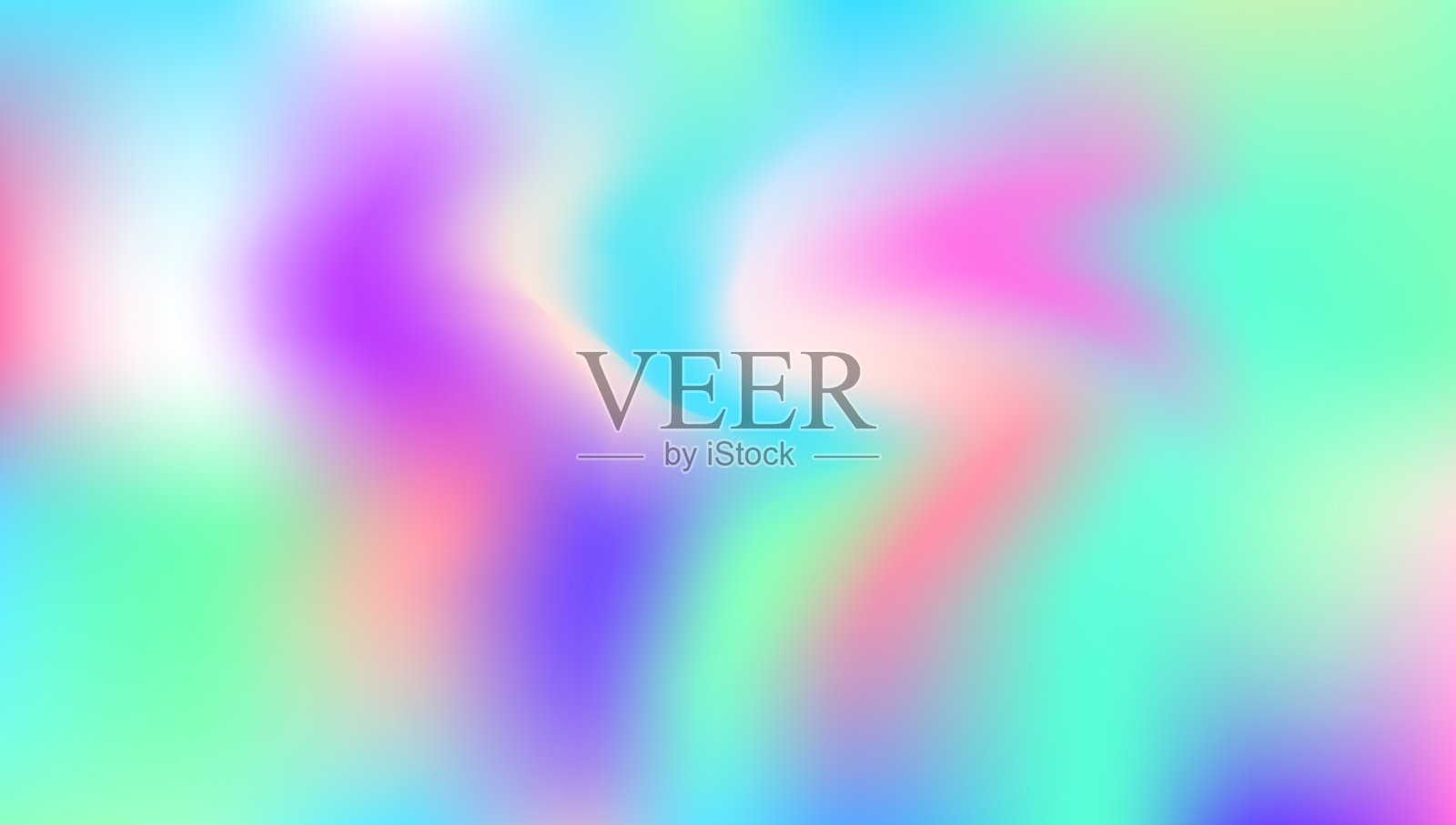 彩虹色的梯度。复古的闪光。软全息宣传册。蓝色霓虹背景。全息结构。幻想流体。宇宙飞行。光芒四射的纹理。粉色彩虹渐变插画图片素材