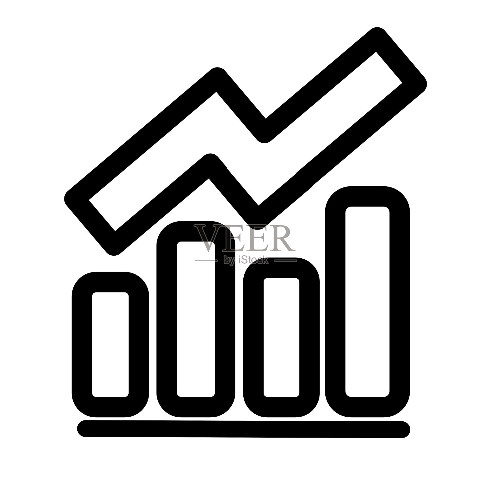 增长图标符号-利润公司增长矢量插图符号插画图片素材