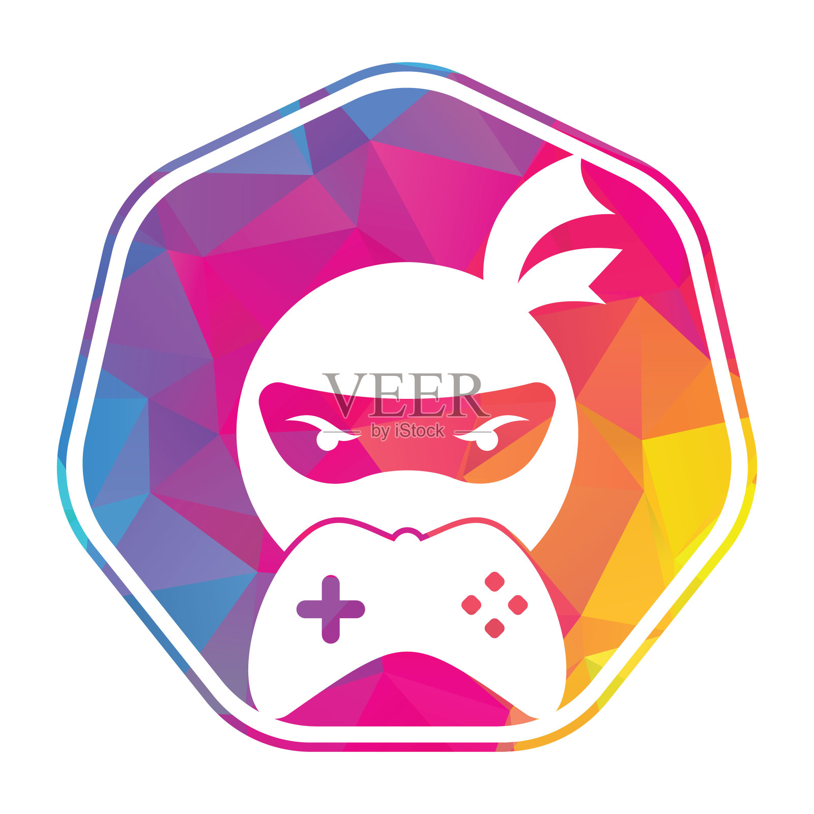 忍者游戏logo设计。插画图片素材