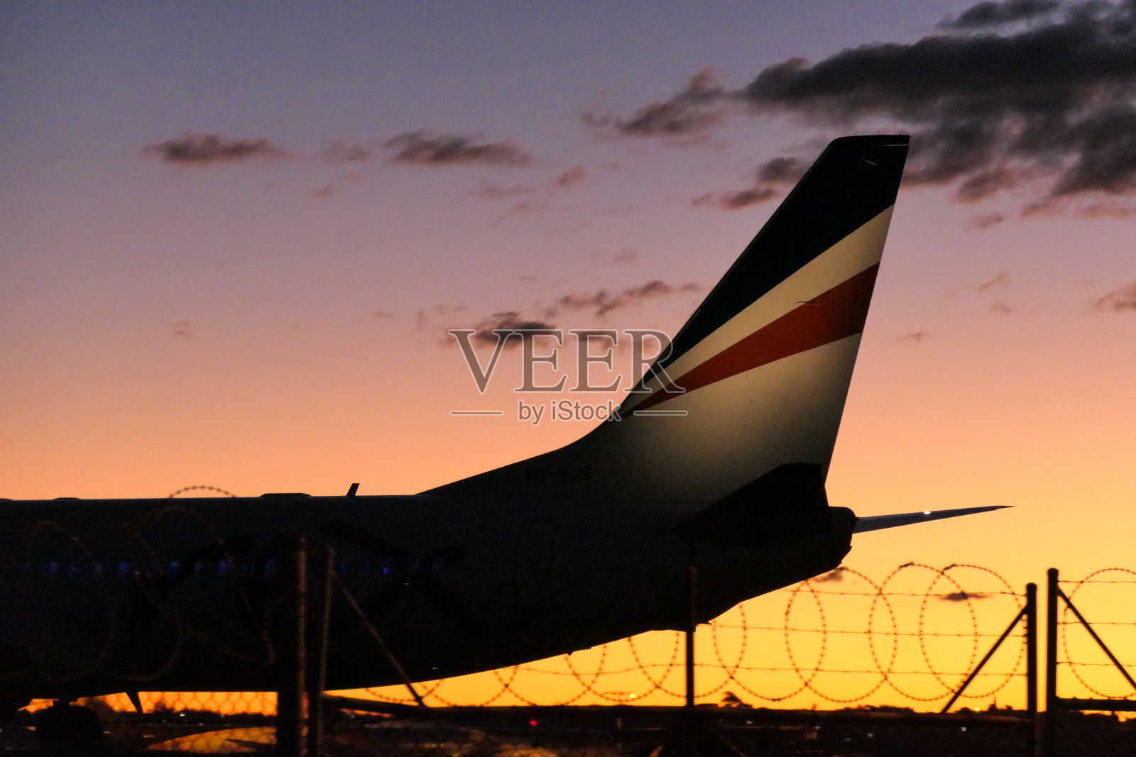 雷克斯航空公司冬季日落照片摄影图片